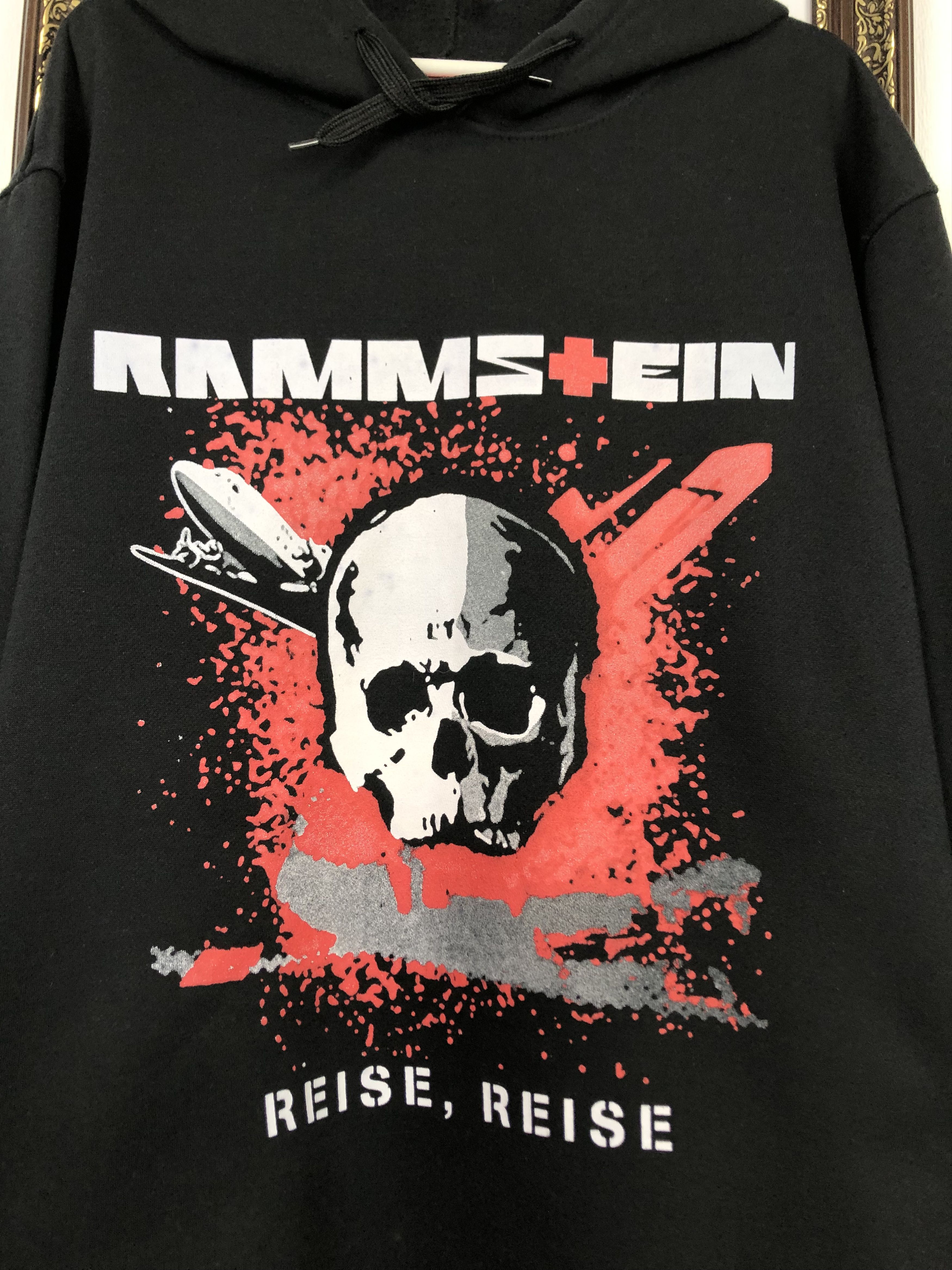 Band Tees Vintage Rammstein Band Hoodie Mens Black Over Print Jacket Size US XXL / EU 58 / 5 - 3 Thumbnail