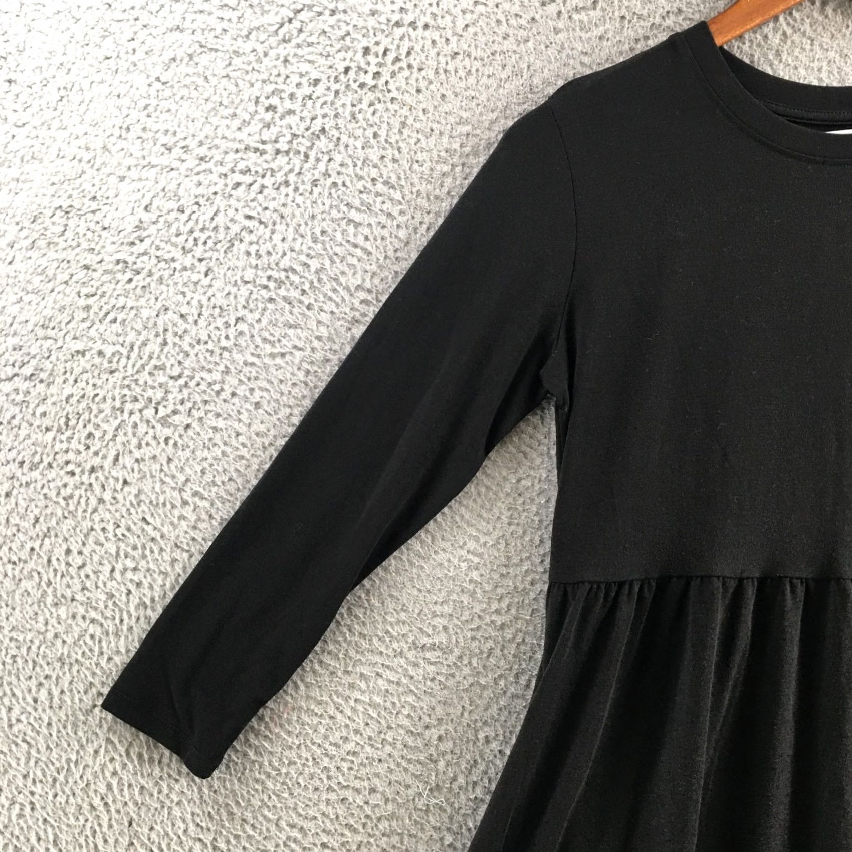 Vintage Maurices Dress Womens XS Black Crewneck Long Sleeve A-Line Casual Wear Shirt Size XS / US 0-2 / IT 36-38 - 4 Thumbnail
