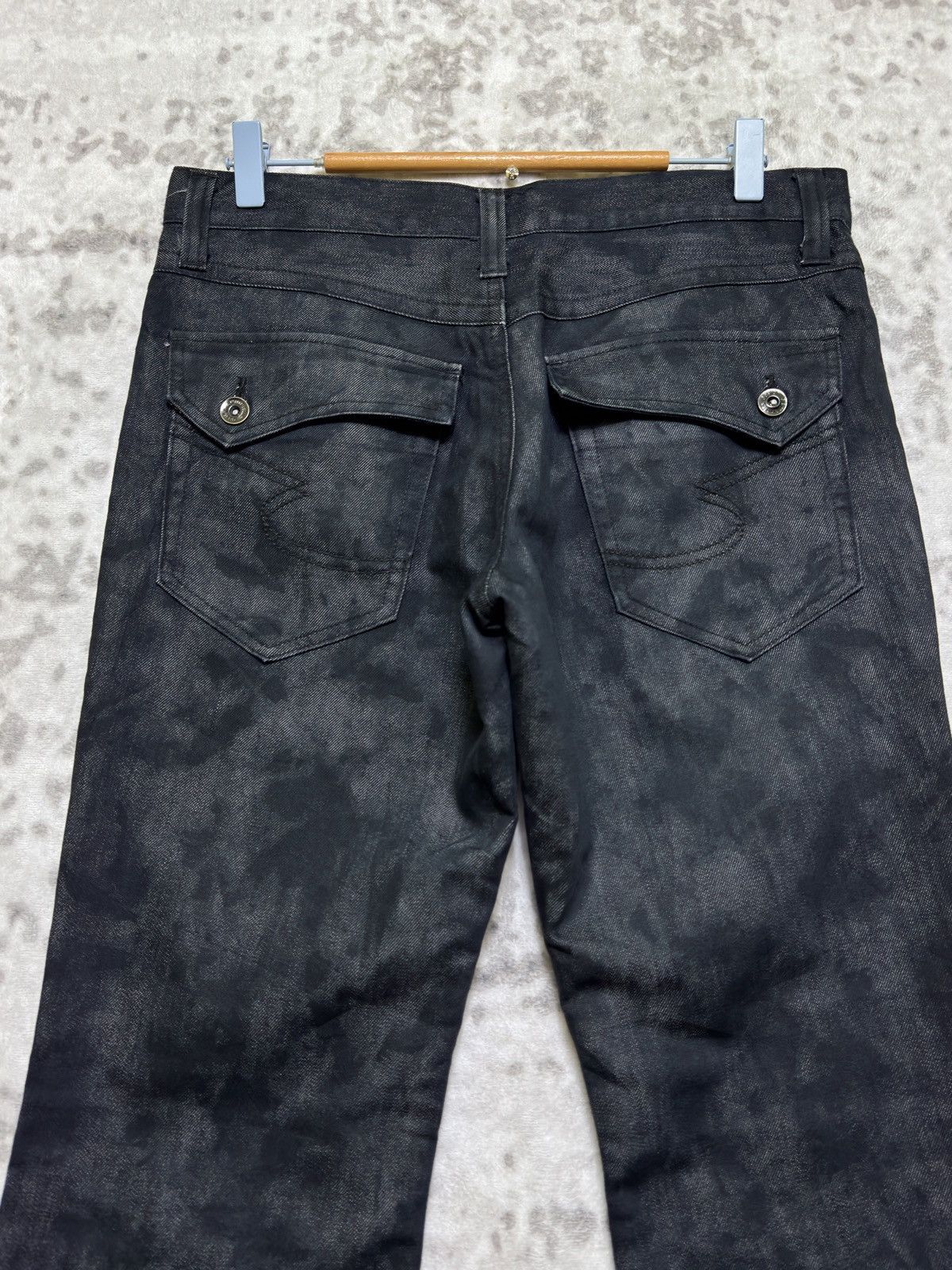 semanticdesign Vintage Semantic Design Acid Black Flare Jeans Size US 31 - 9 Thumbnail