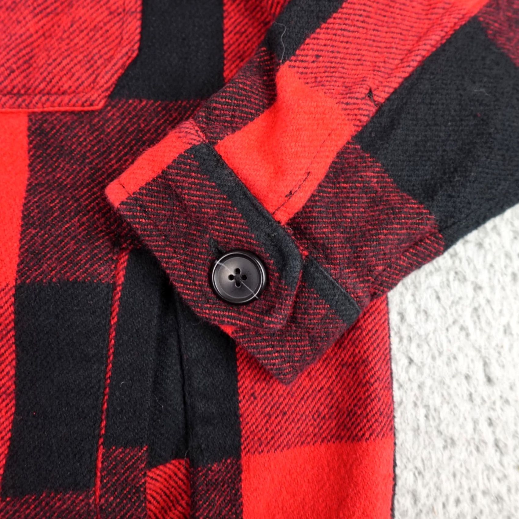 Lucky Brand Lucky Brand Shacket Jacket Womens XS Red Black Buffalo Plaid Flannel Button Crewneck Pocket Casual Size XS / US 0-2 / IT 36-38 - 6 Thumbnail