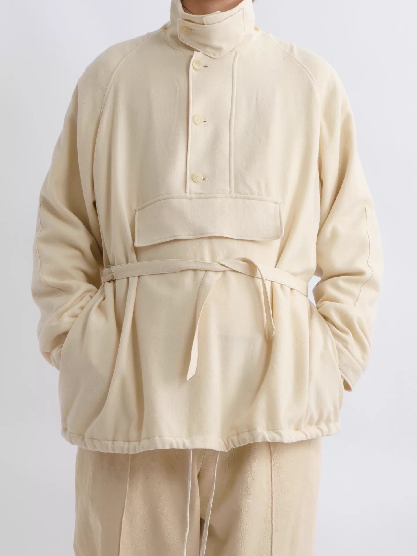 Auralee AURALEE 23AW Size 5 Outdoor Ivory Wool Hooded Jacket Size XXL / US 16-18 / IT 52-54 - 1 Thumbnail