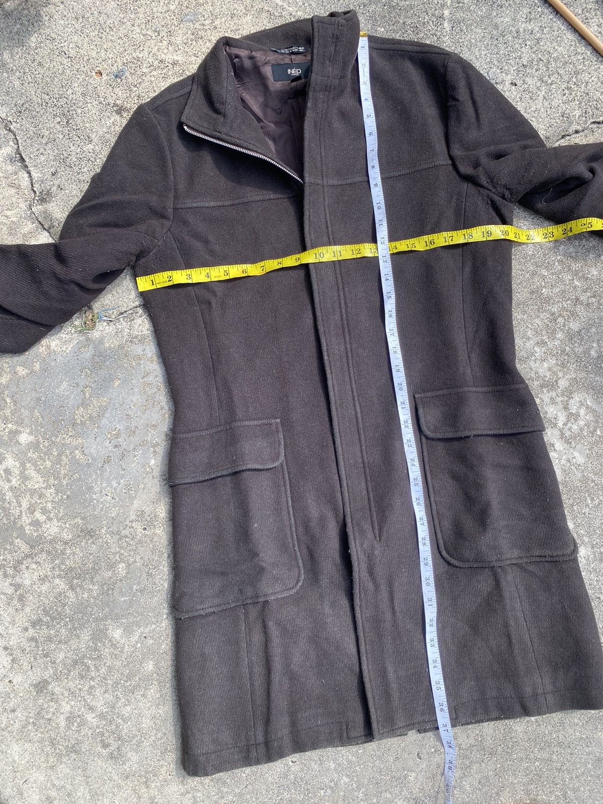 Japanese Brand × Vintage Vintage Ined Wool Coat Long Jacket Size ONE SIZE - 8 Thumbnail
