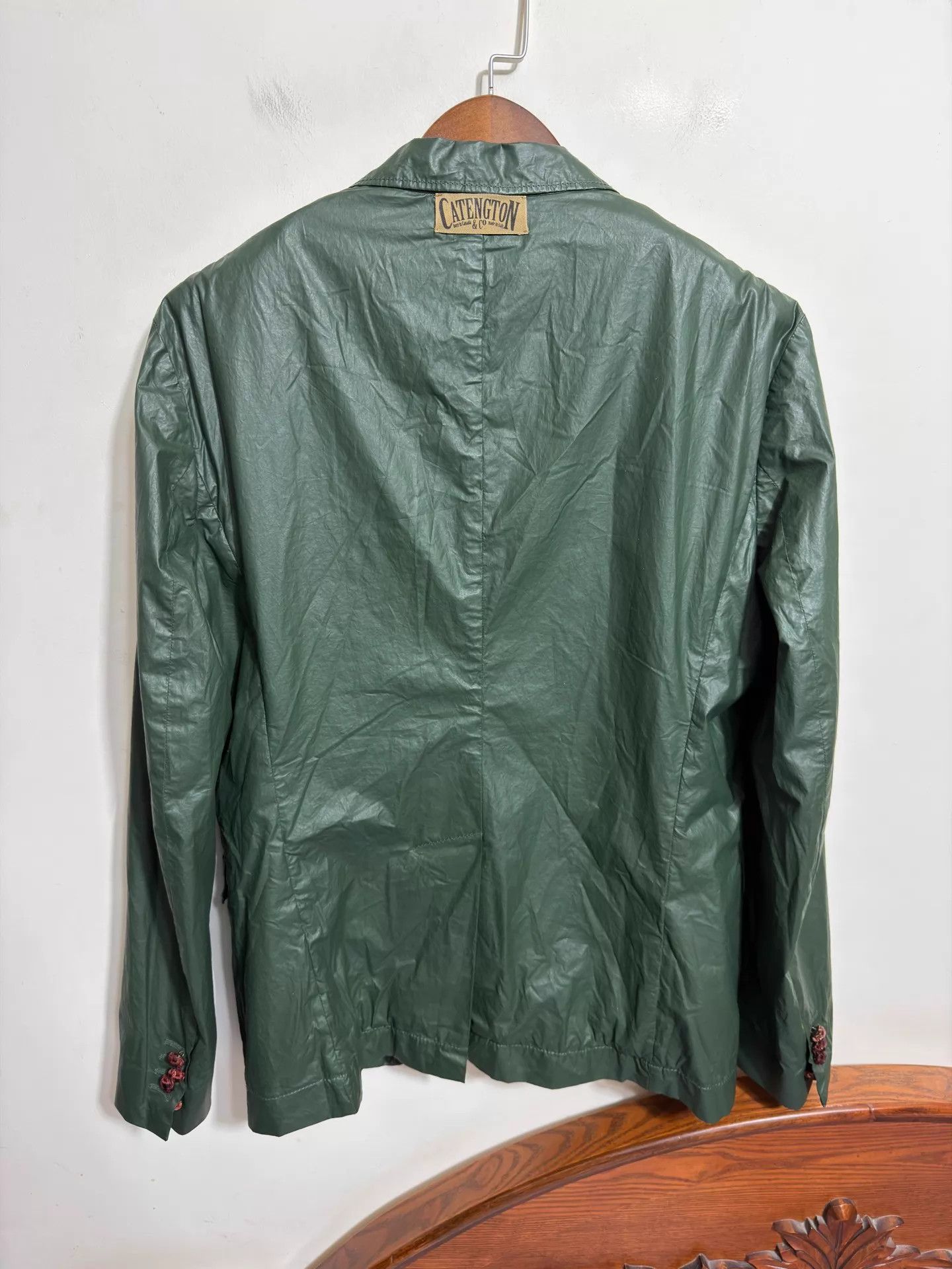 Dsquared2 Dsquared2 Resin Coated Dark Green Fitted Blazer Size US L / EU 52-54 / 3 - 2 Thumbnail