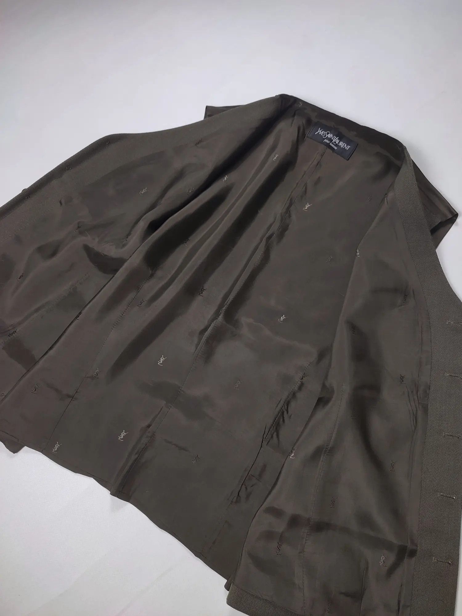 Yves Saint Laurent YSL khaki wool suit vest Size 38R - 8 Thumbnail