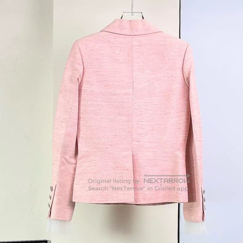 Chanel Chanel 17C Cuban Series Pink Cuff Lace Suit Jacket Size XXS / US 00 / IT 34 - 2 Thumbnail