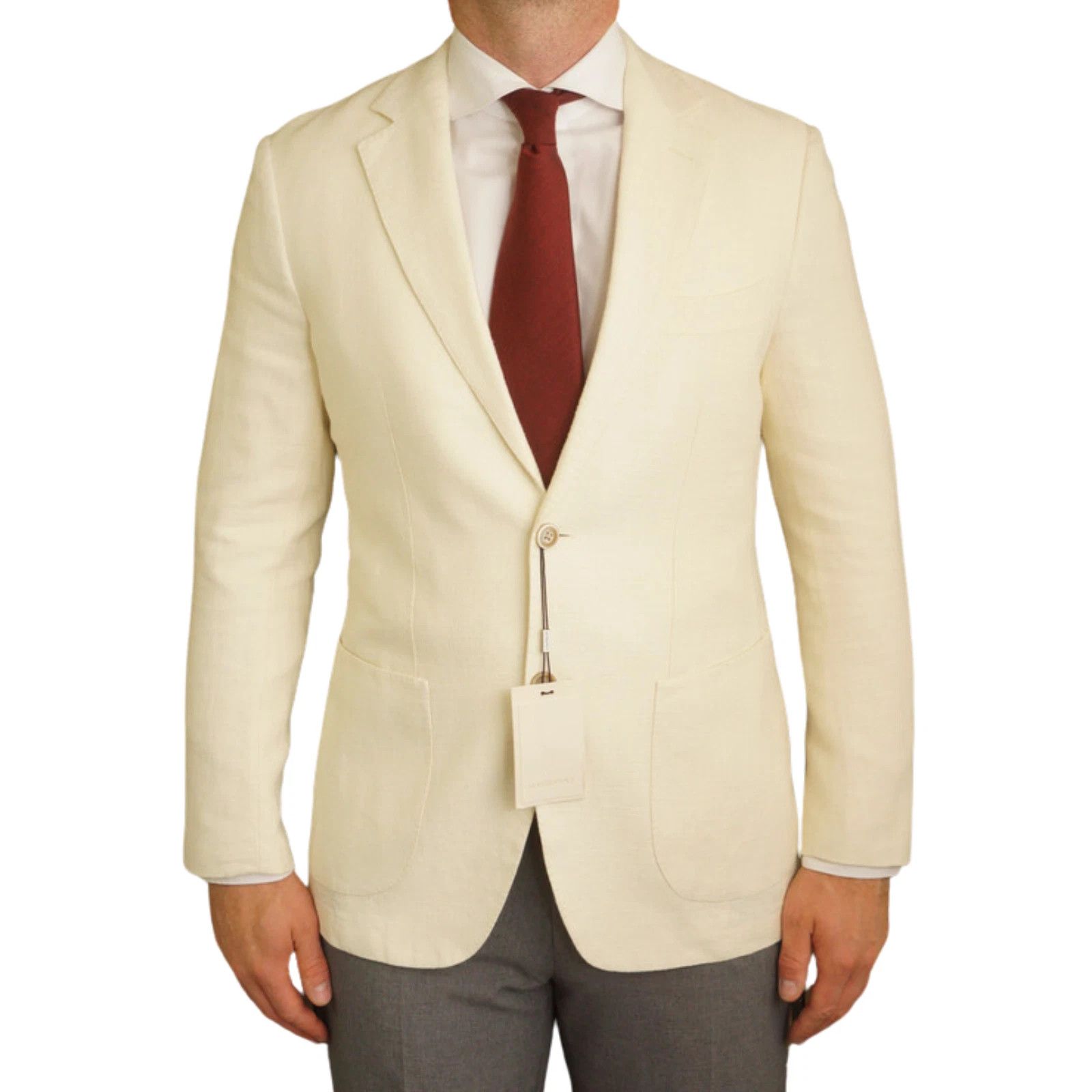 Suitsupply Men Suitsupply Blazer Havana Patch Linen Blend Ferla US42 Size 42R - 1 Thumbnail