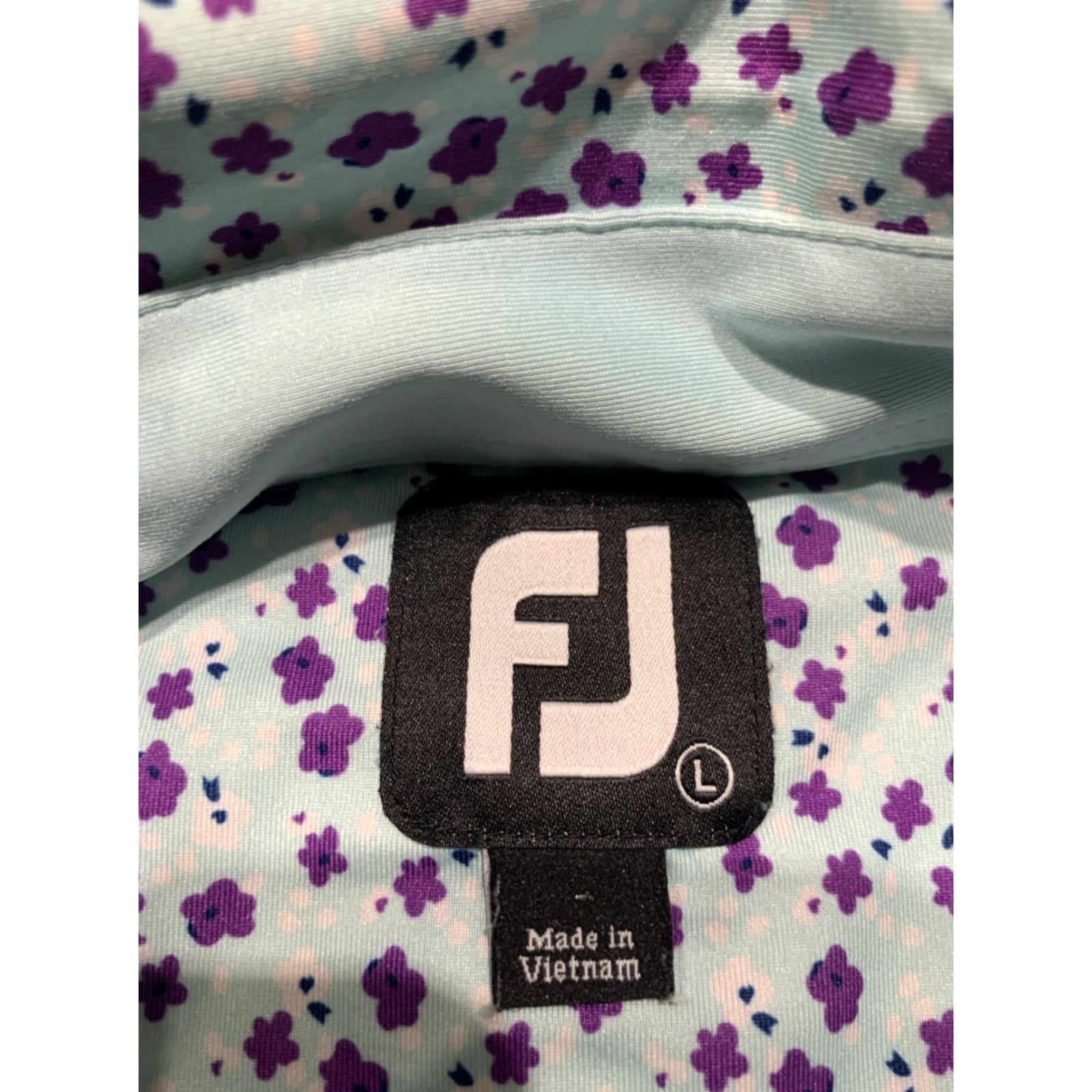Footjoy VINTAGE FootJoy Polo Shirt Men Large Short Sleeve Floral Blue Golf Vicksburg CC Size US L / EU 52-54 / 3 - 3 Thumbnail