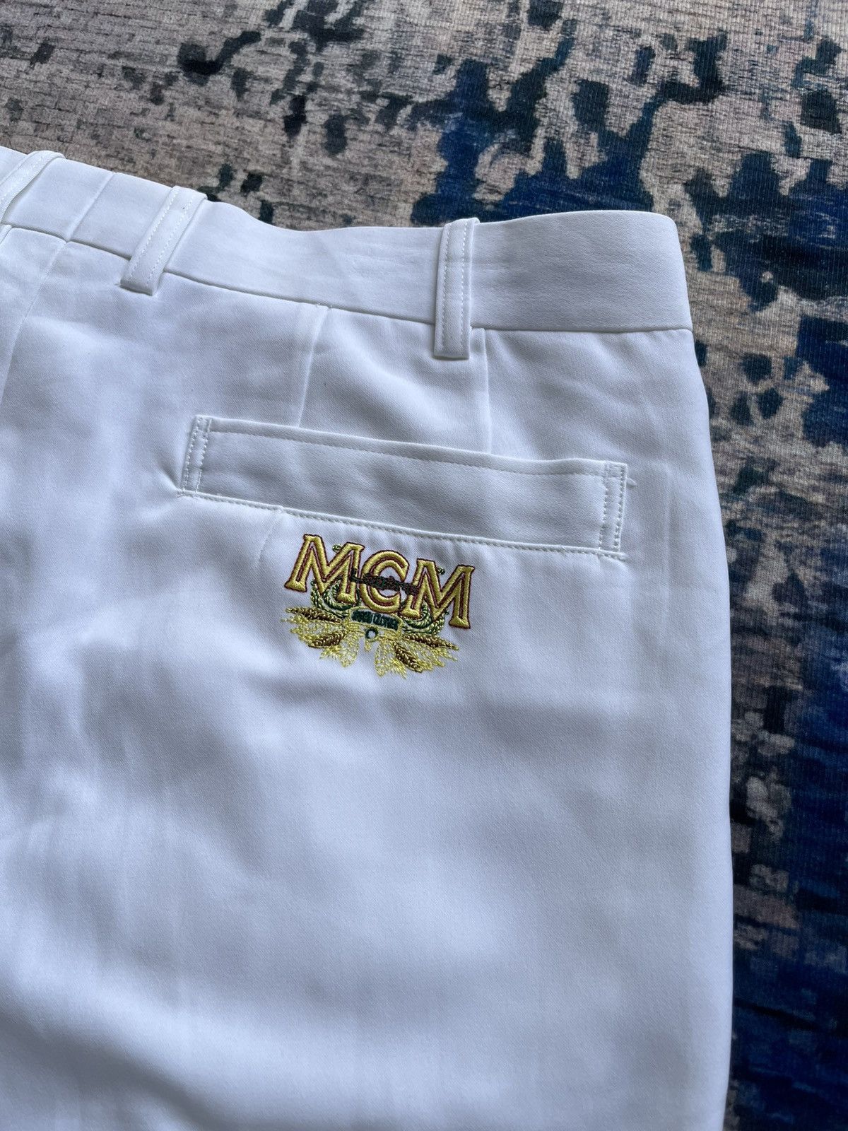 Designer × MCM Vintage MCM Pocket Logo Relaxed Pants (Office boy) Size US 32 / EU 48 - 7 Thumbnail