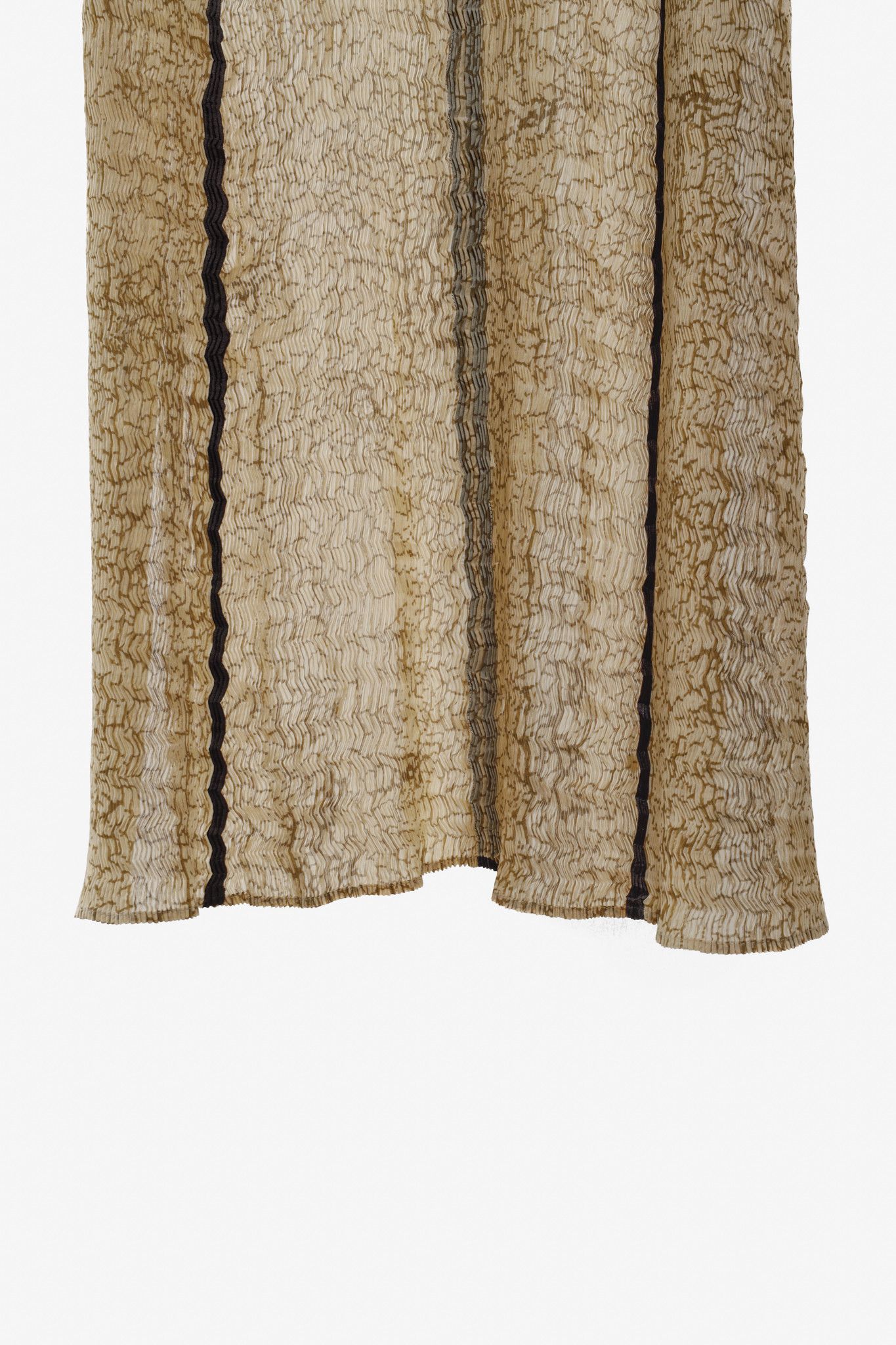 Issey Miyake Issey Miyake Archival Tan Zigzag Pleats Long Duster Size M / US 6-8 / IT 42-44 - 7 Thumbnail