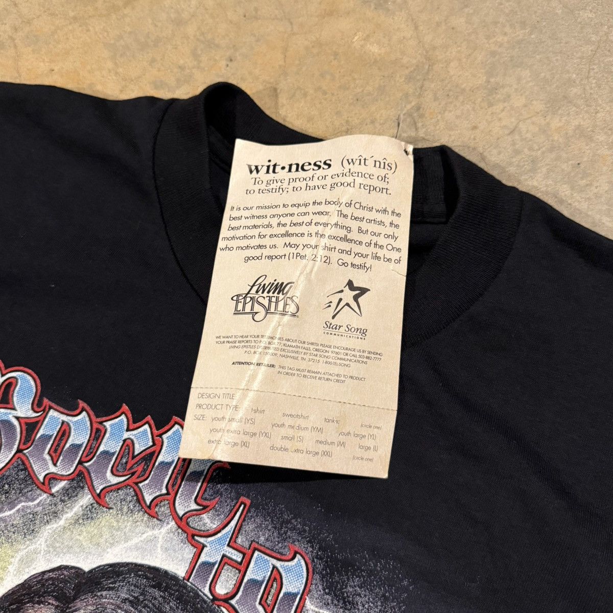 Vintage Deadstock Vintage 1991 Living Epistles Born To Die Jesus Tee Size US L / EU 52-54 / 3 - 9 Thumbnail
