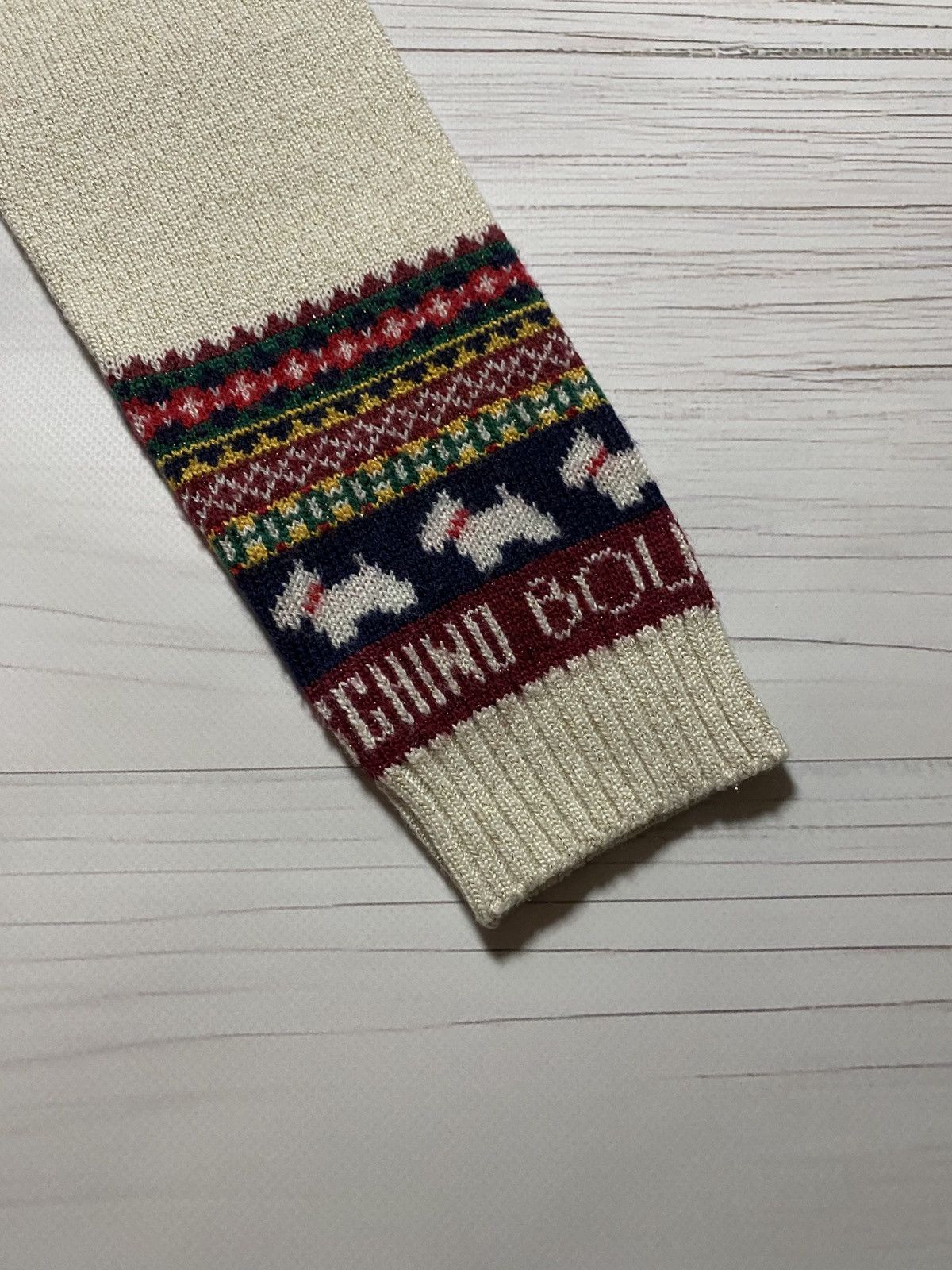 Boutique Moschino Rare Boutique Moschino Multicolour Logo knit wool sweater Size S / US 4 / IT 40 - 12 Thumbnail