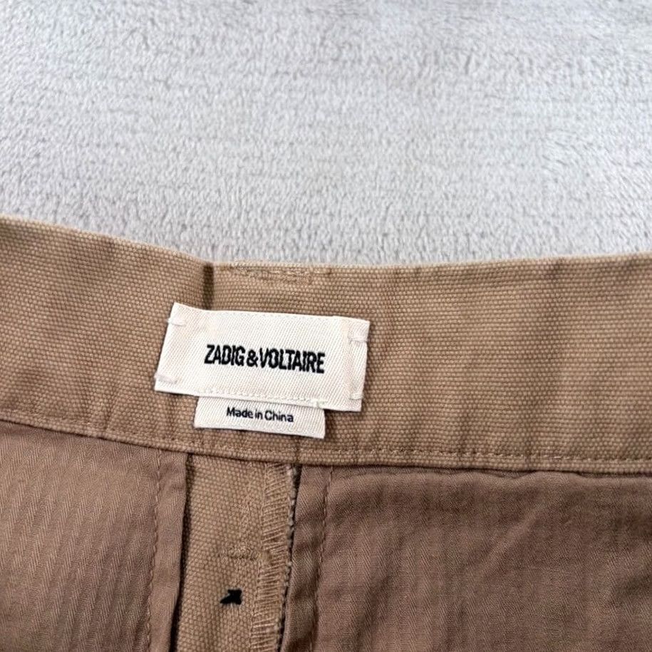 Zadig & Voltaire Zadig & Voltaire Pilote Cotton Canvas Pants Women FR 36 US 4 Beige Cargo Tailored Regular Inseam 28 in Front Flat Pocketed Size 27" / US 4 / IT 40 - 2 Thumbnail