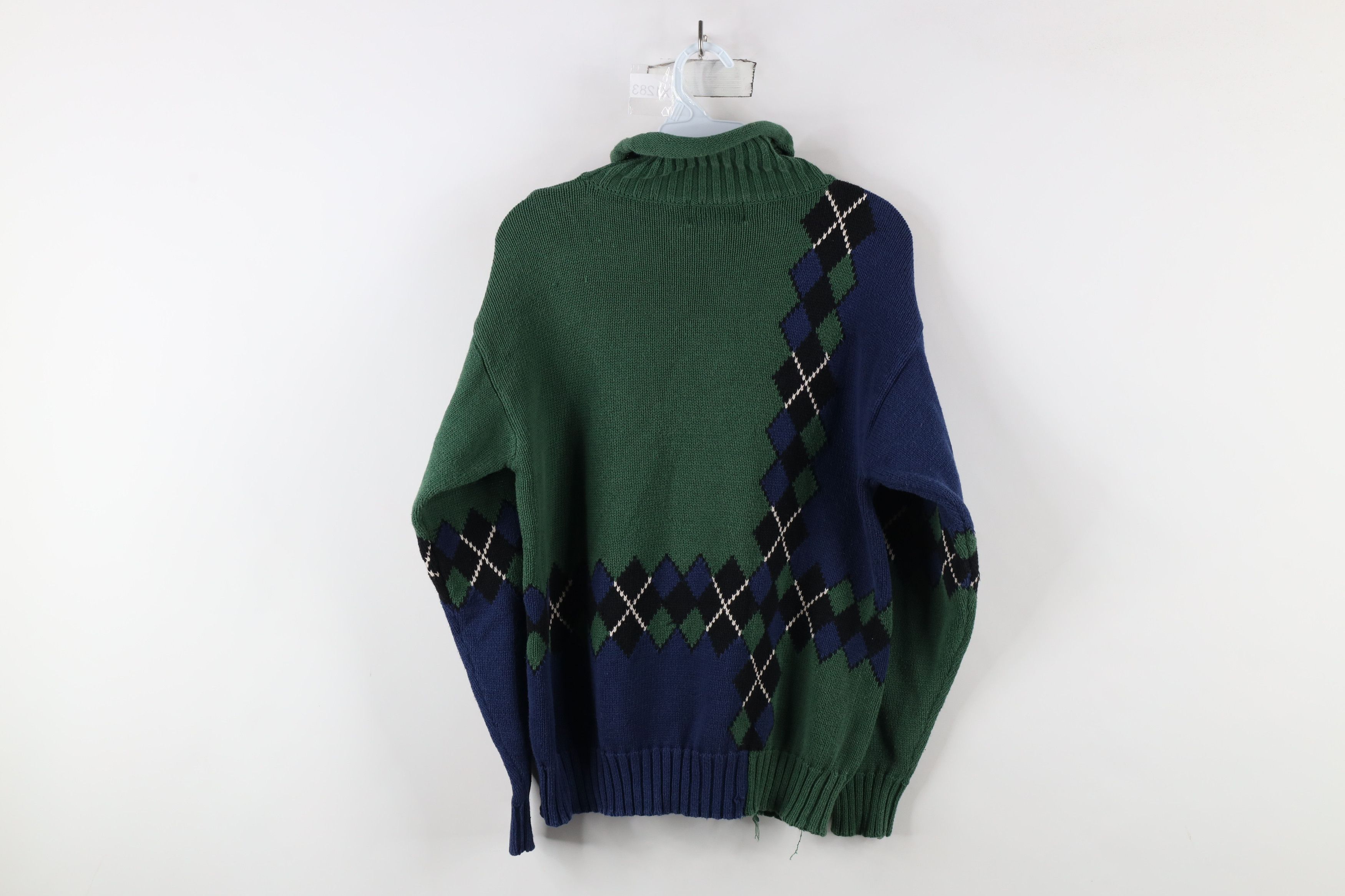 Vintage Vintage 90s Streetwear Marled Knit Turtleneck Sweater Size L / US 10 / IT 46 - 11 Thumbnail