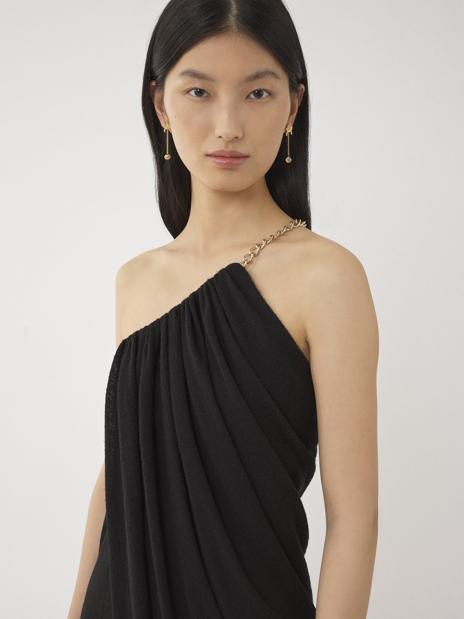 Chloe o1y0825 Midi Dress in Black Size M / US 6-8 / IT 42-44 - 6 Thumbnail