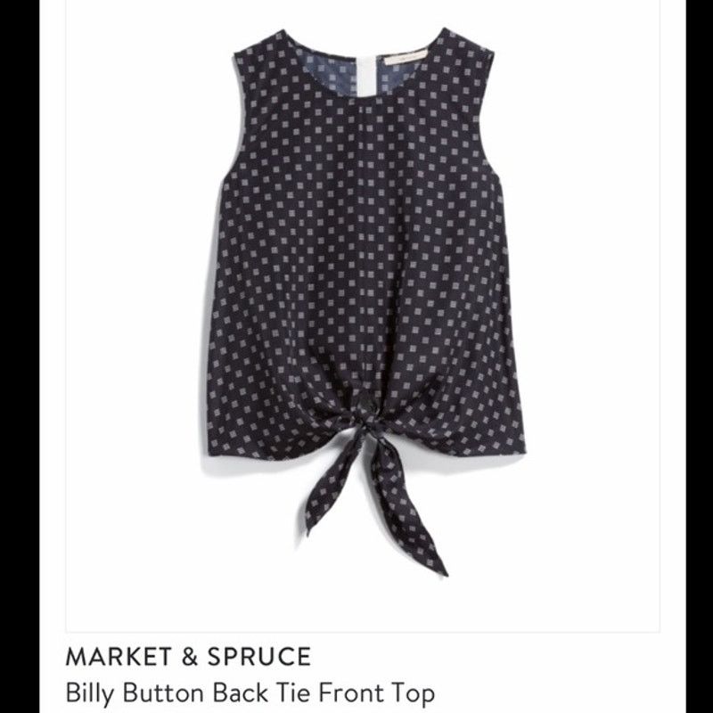 Other Billy Button Back Tie Front Top - Stitch Fix Dot Blouse Size S / US 4 / IT 40 - 5 Thumbnail