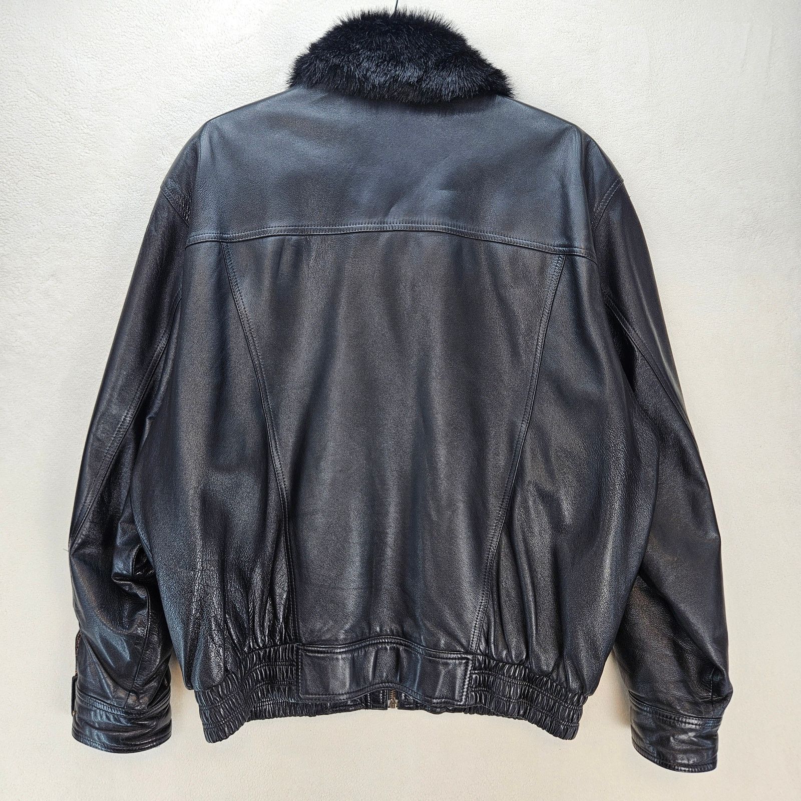 Edward Cuming EDWARD MEN'S LARGE VINTAGE 90S GENUINE LEATHER JACKET Size US L / EU 52-54 / 3 - 4 Thumbnail