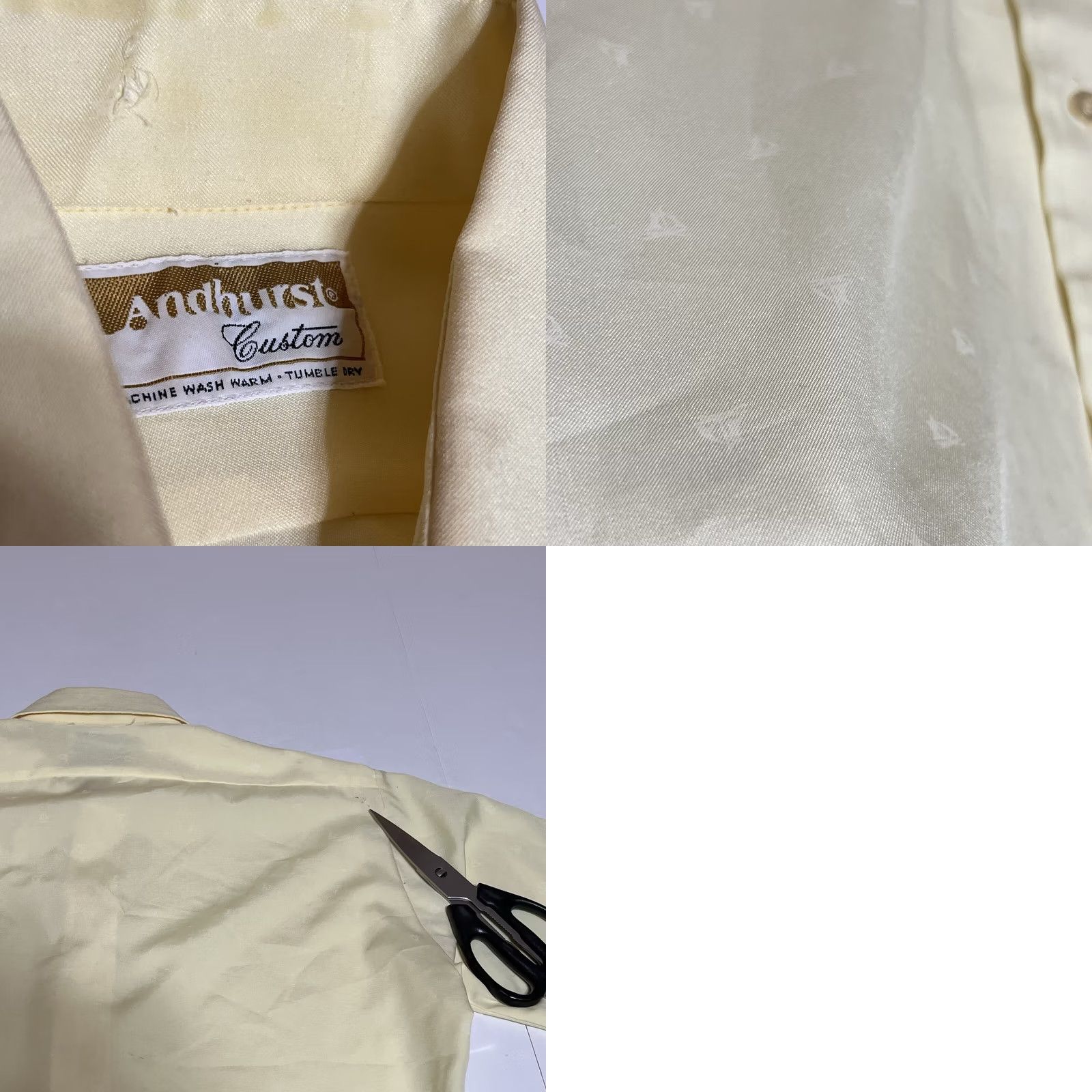 Vintage VINTAGE Andhurst Dress Shirt Short Sleeve Mens S Yellow Sailboats Button Shirt Regular Collar Style Point USA United States Size US S / EU 44-46 / 1 - 8 Thumbnail