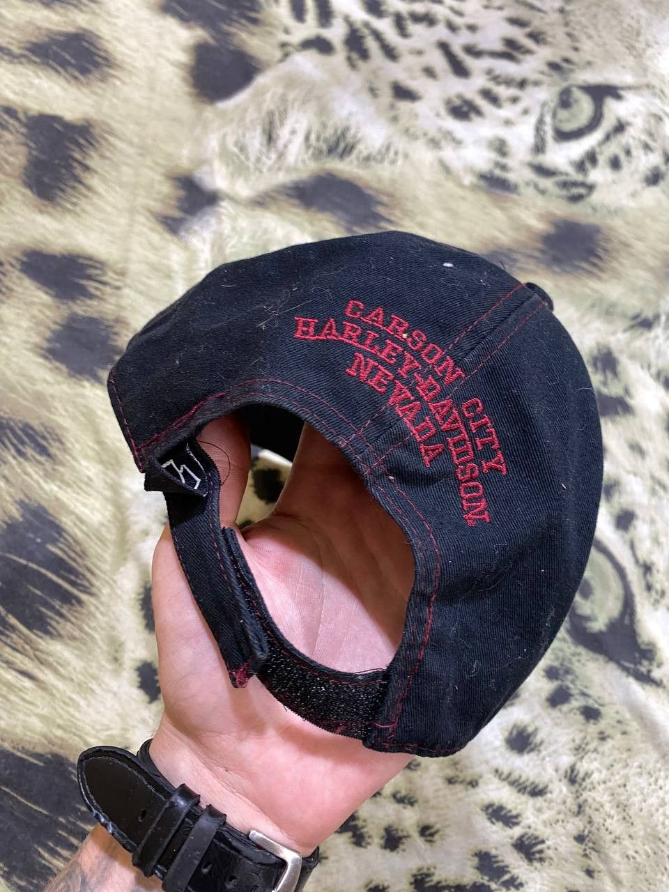 Harley Davidson Hats black Vintage Harley Davidson Cap Y2K streetwear Size ONE SIZE - 7 Thumbnail