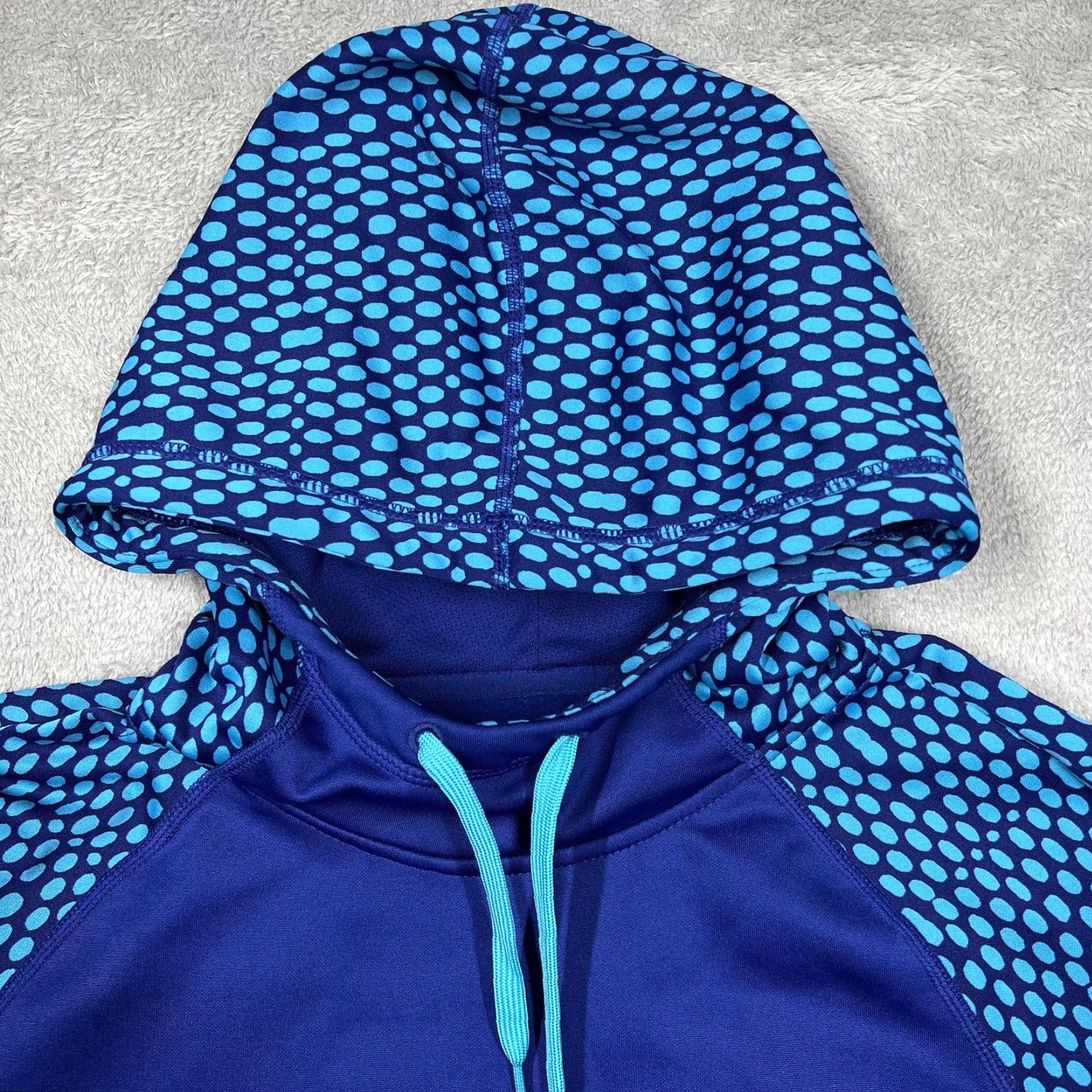 Nike Nike Therma-Fit Hoodie Women's M Blue Just Do It Graphic Pullover All Seasons Sports Regular Size M / US 6-8 / IT 42-44 - 5 Thumbnail