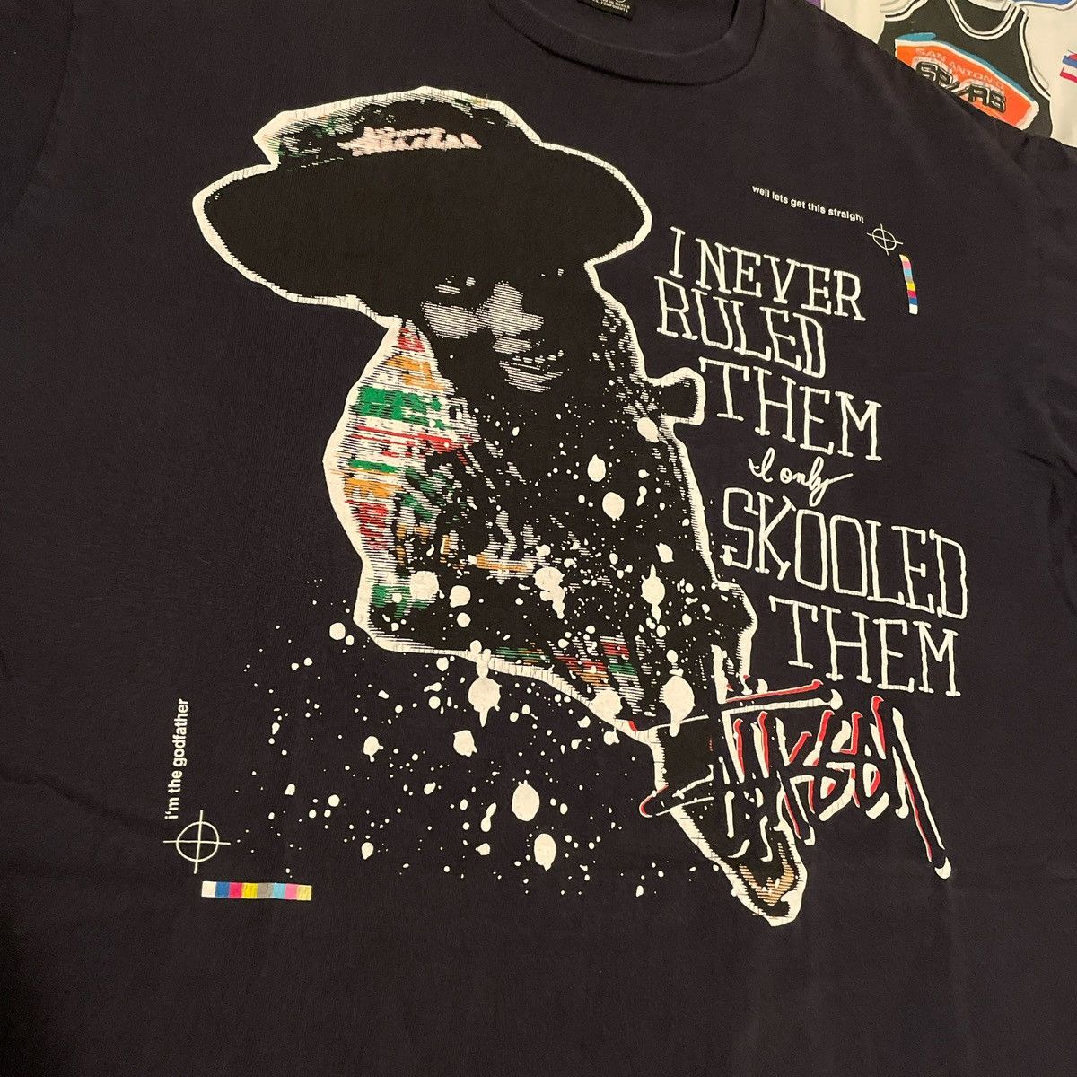 Stussy × Vintage Streetwear 2000s Stüssy I’m The Godfather Skate Tee Size US XL / EU 56 / 4 - 2 Thumbnail