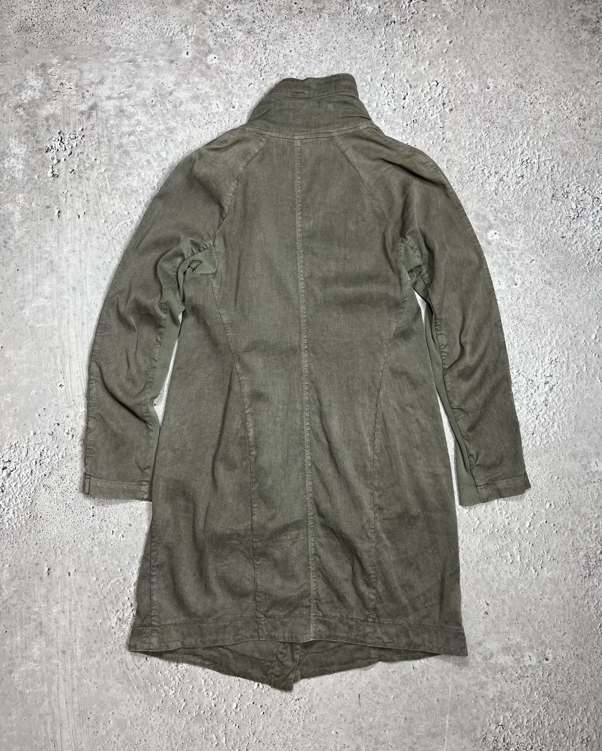 Transit Transit Par-Such Linen Asymmetric Coat Jacket Olive Size 3 Size M / US 6-8 / IT 42-44 - 15 Thumbnail