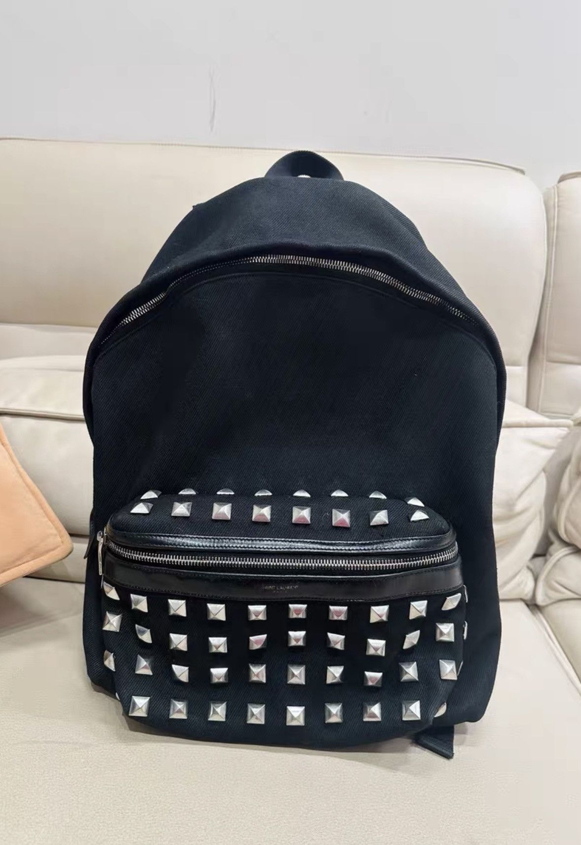 Saint Laurent Paris Saint Laurent Paris 2015 Canvas City Riveted Canvas Backpack Size ONE SIZE - 1 Thumbnail