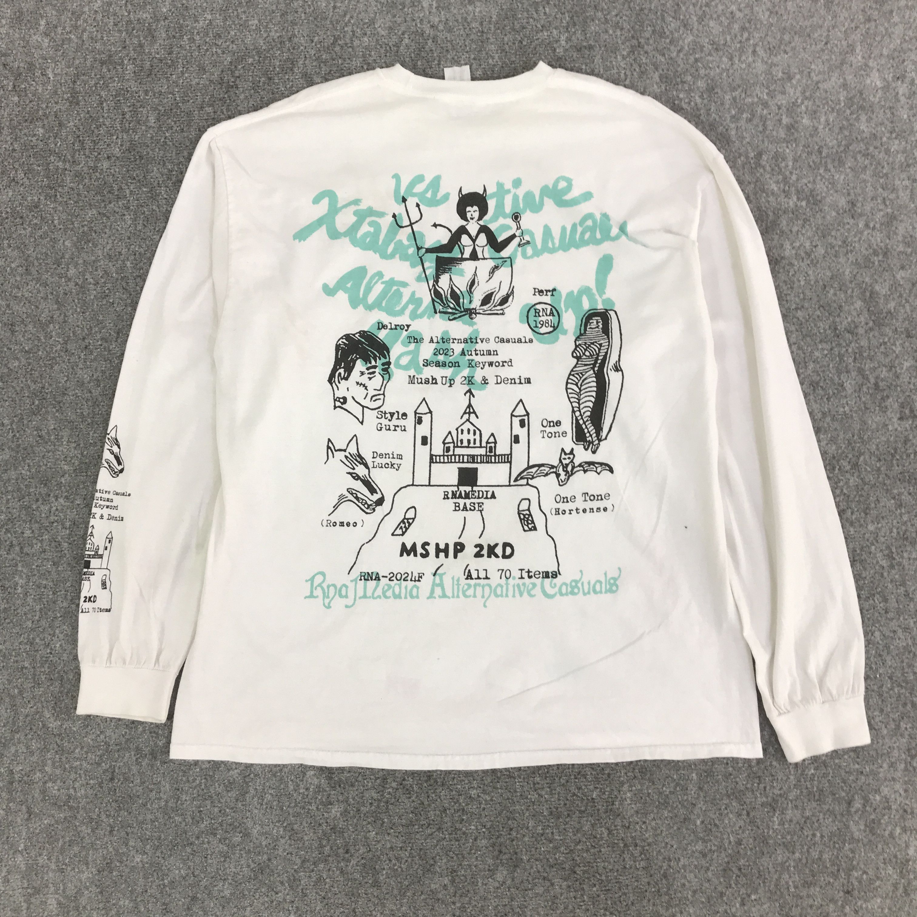 Japanese Brand RNA 1984 JAPAN LONG SLEEVE T-SHIRT K117B4 Size US L / EU 52-54 / 3 - 5 Thumbnail