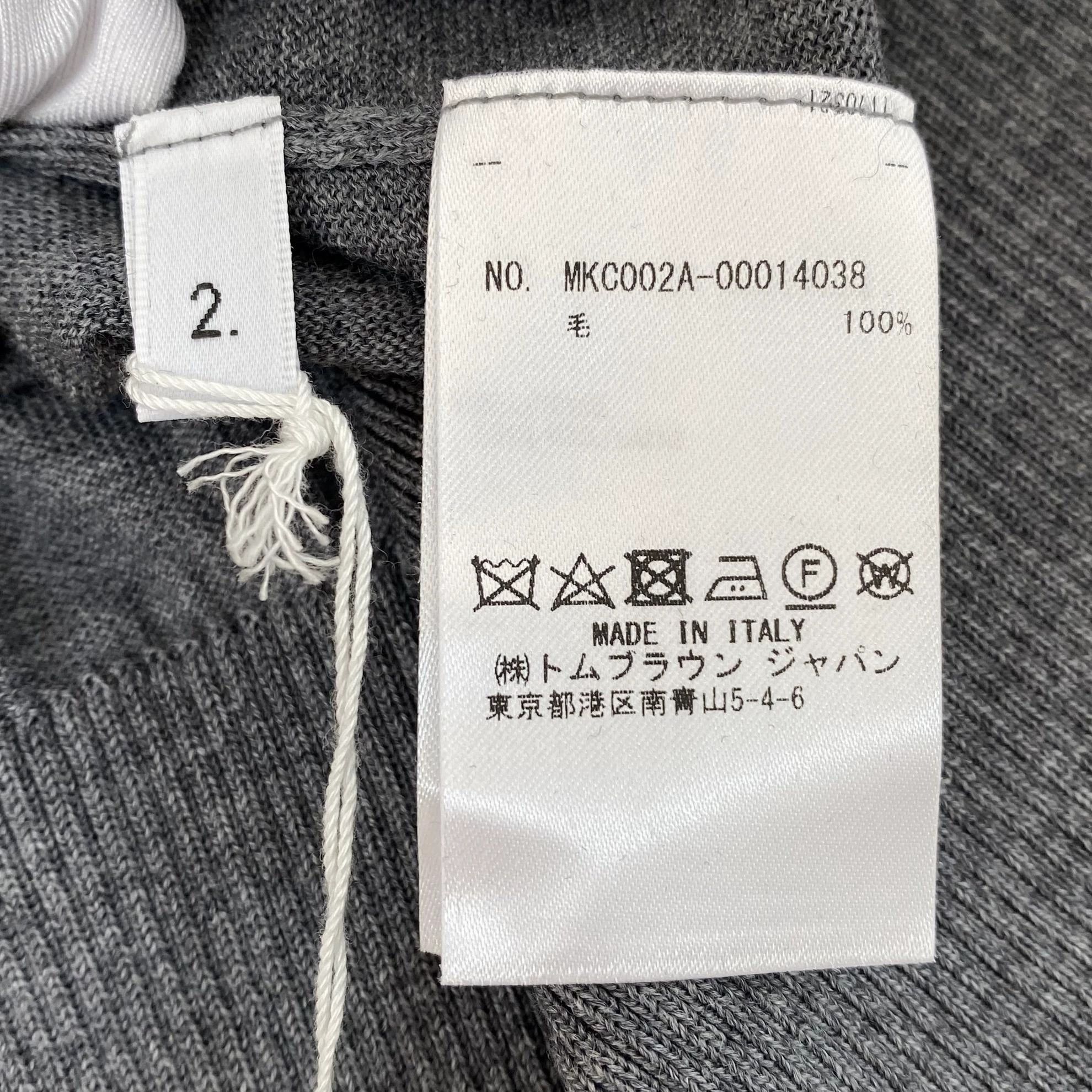 Thom Browne Thom Browne Gray Knit Cardigan Size 2 New with Tags Size US M / EU 48-50 / 2 - 8 Thumbnail