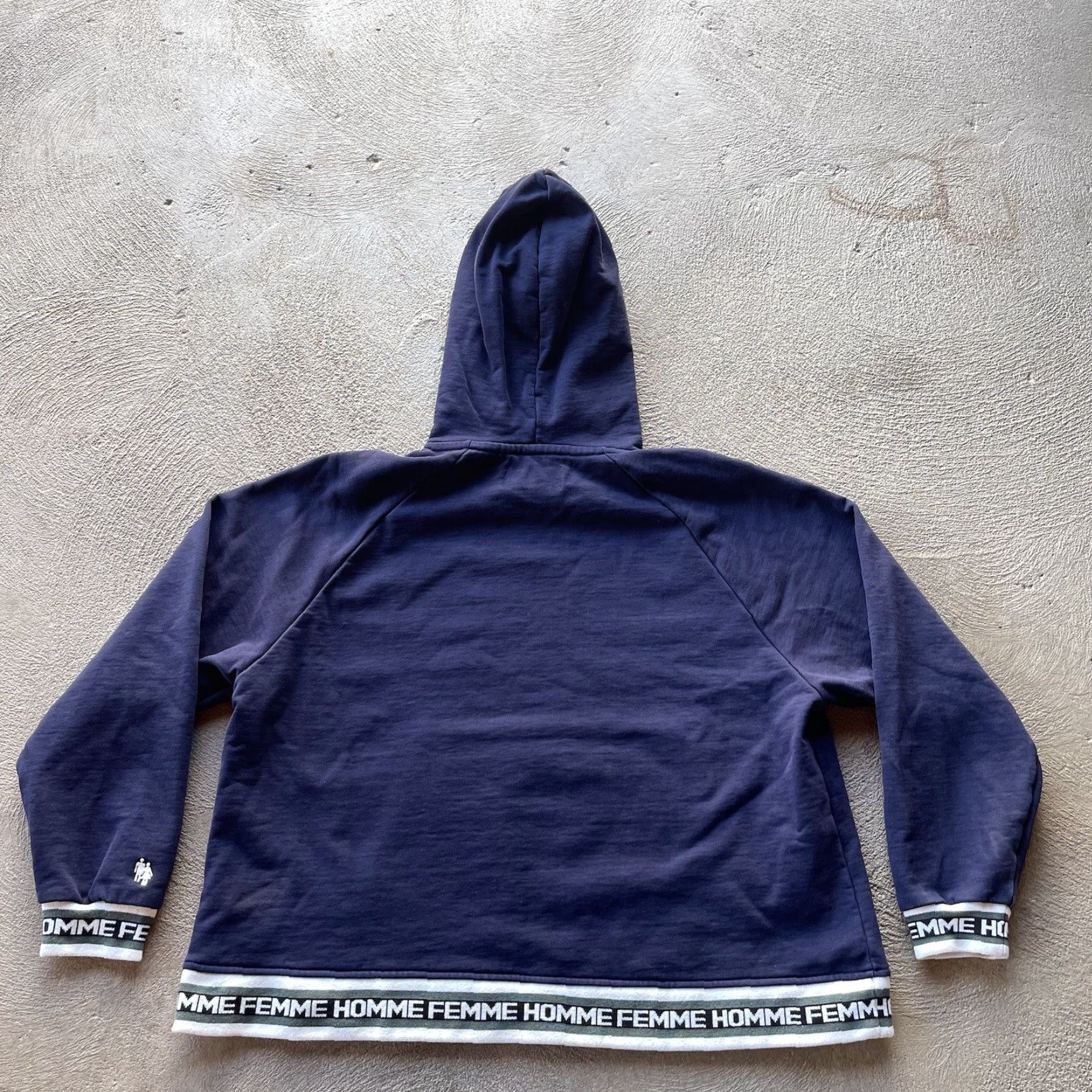 Vintage Homme Femme Hoodie Mens Large Blue Heavyweight Pullover Streetwear Hip Hop Size US L / EU 52-54 / 3 - 5 Thumbnail