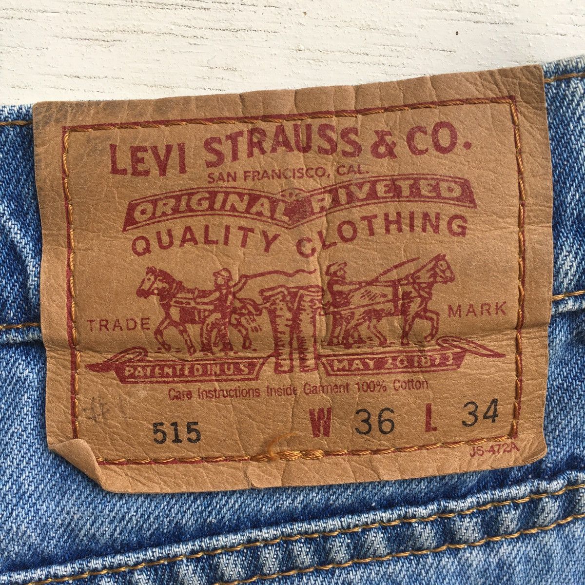 Levi's × Vintage 90s Vintage Levis 515 Jeans Distressed Grunge Size US 35 - 17 Thumbnail
