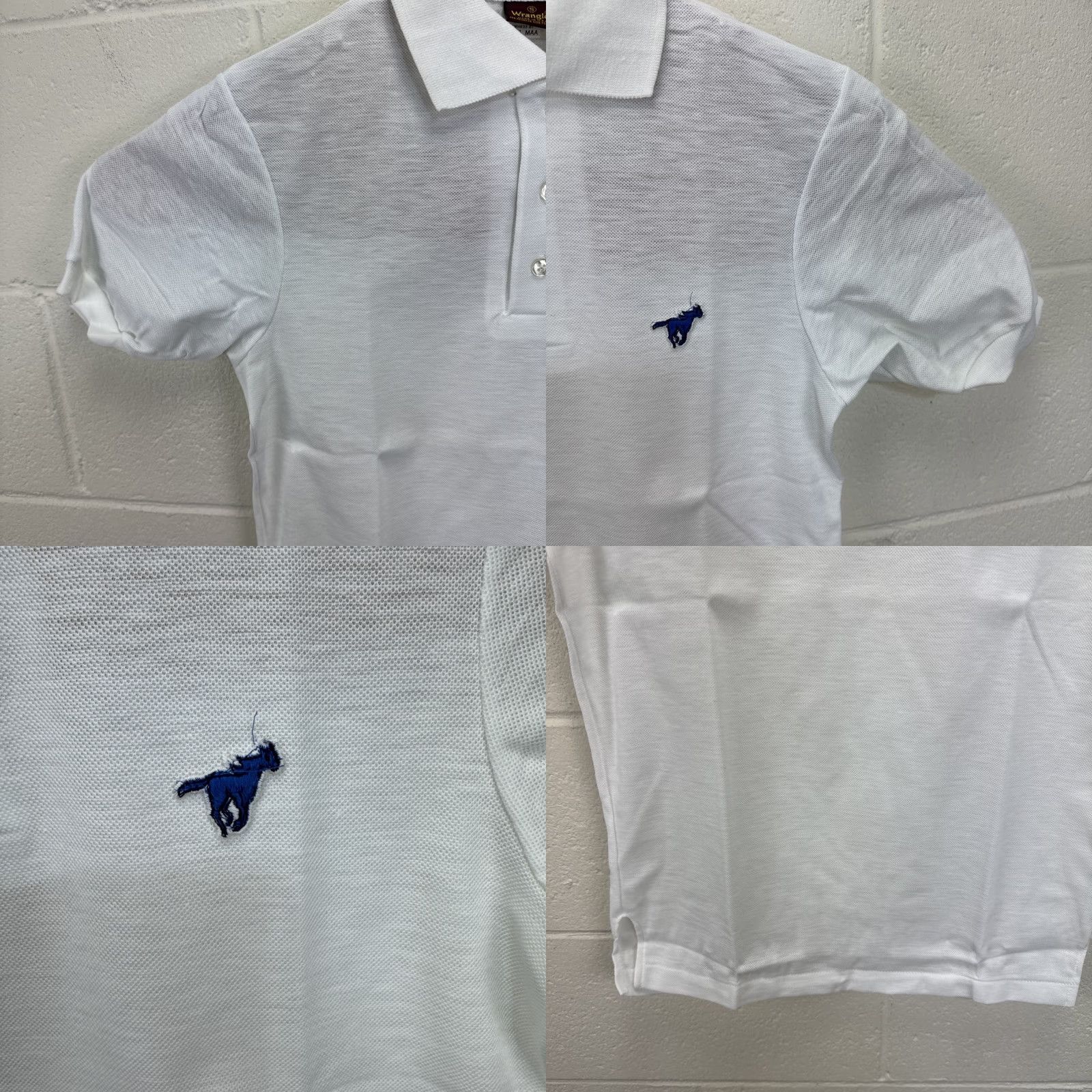 Wrangler VINTAGE Wrangler White Polo Shirt S Cotton 1970s White Polo Shirt, Cotton, Short Sleeve, Made in USA, 70s, Secretary/Geek Mens Size US S / EU 44-46 / 1 - 10 Thumbnail