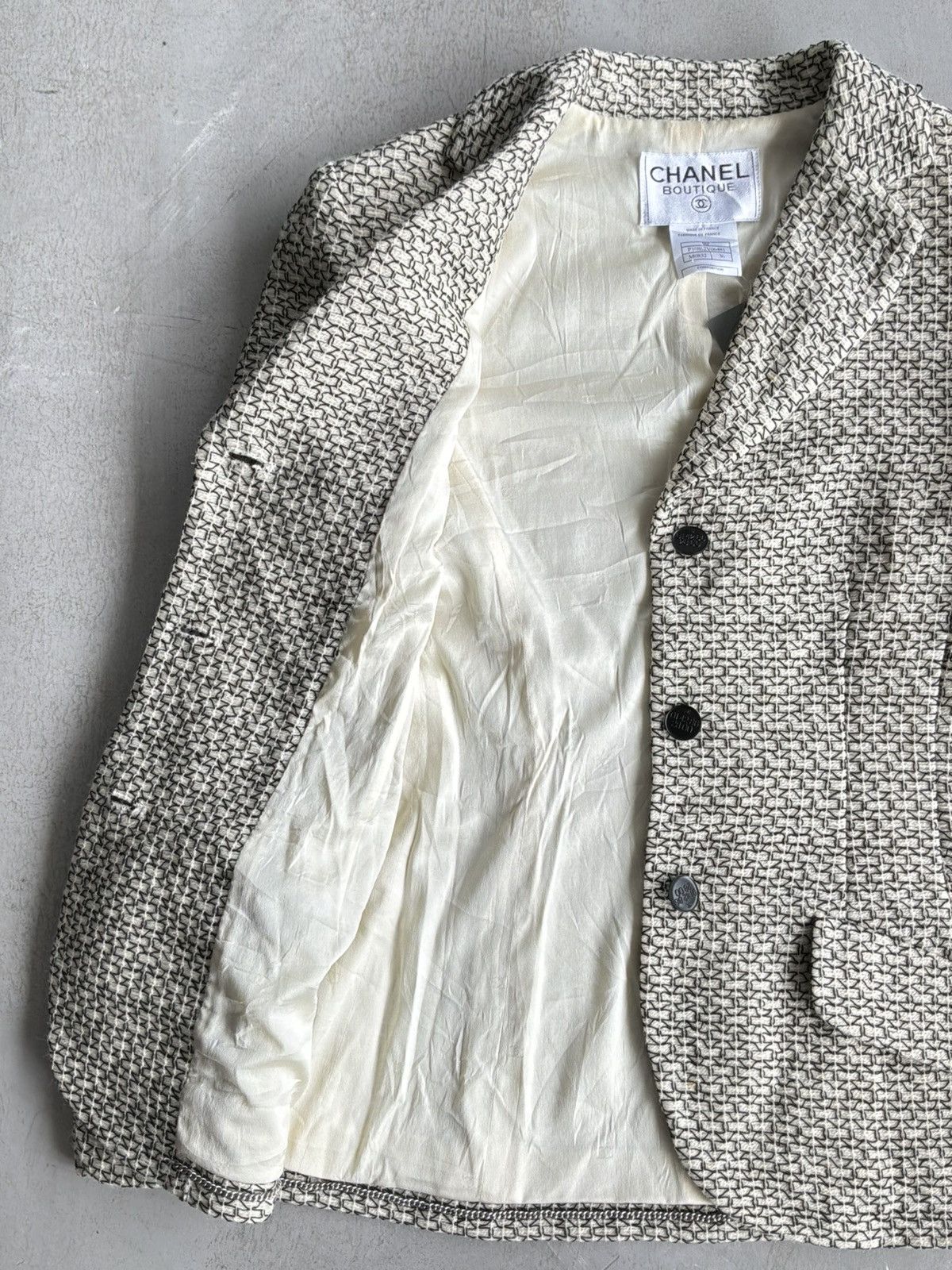 Chanel S/S 1998 - Chanel - Beige Tweed Jacket Size XS / US 0-2 / IT 36-38 - 12 Thumbnail