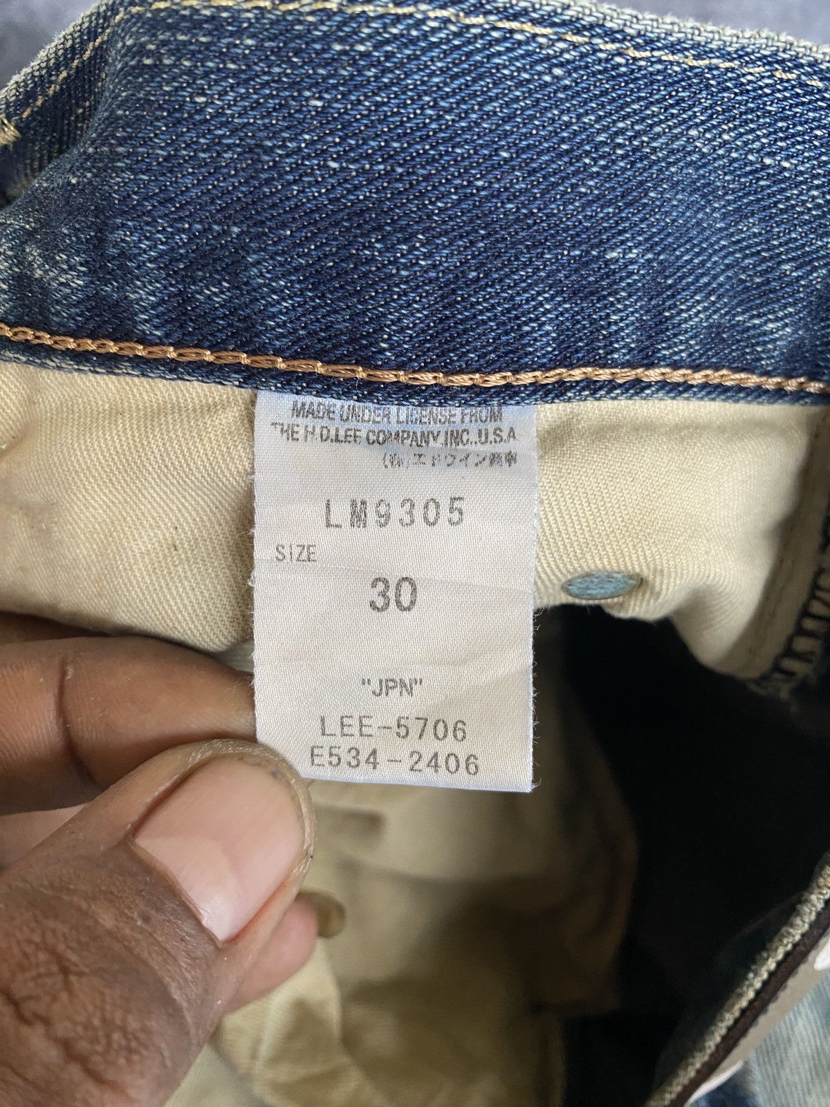 Japanese Brand × Lee × PPFM Vintage lee 101 selvegde denim Size US 30 / EU 46 - 15 Thumbnail