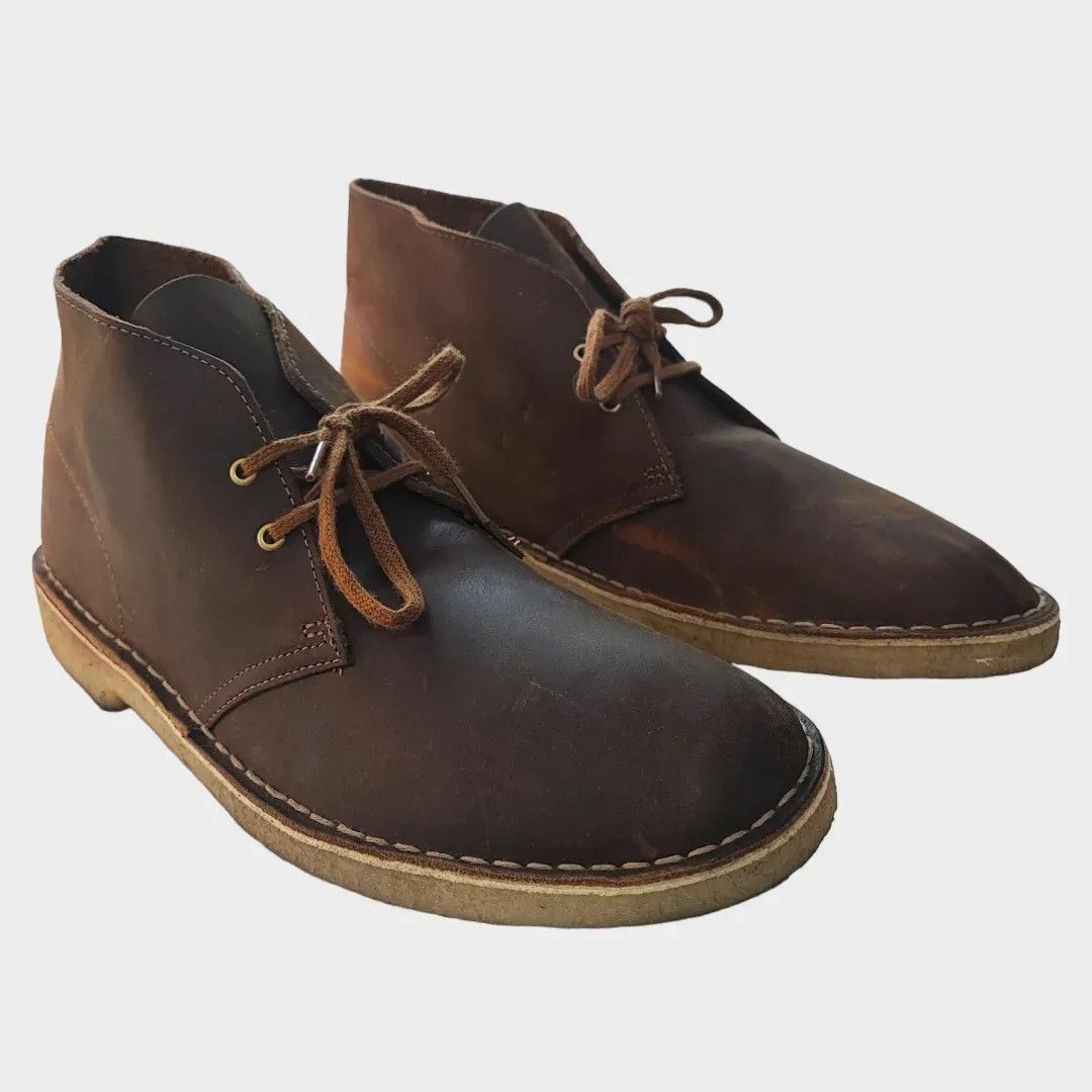 Clarks Clarks Desert Boots Brown Leather Classic-FASHIONELLA Size US 11 / EU 44 - 6 Thumbnail