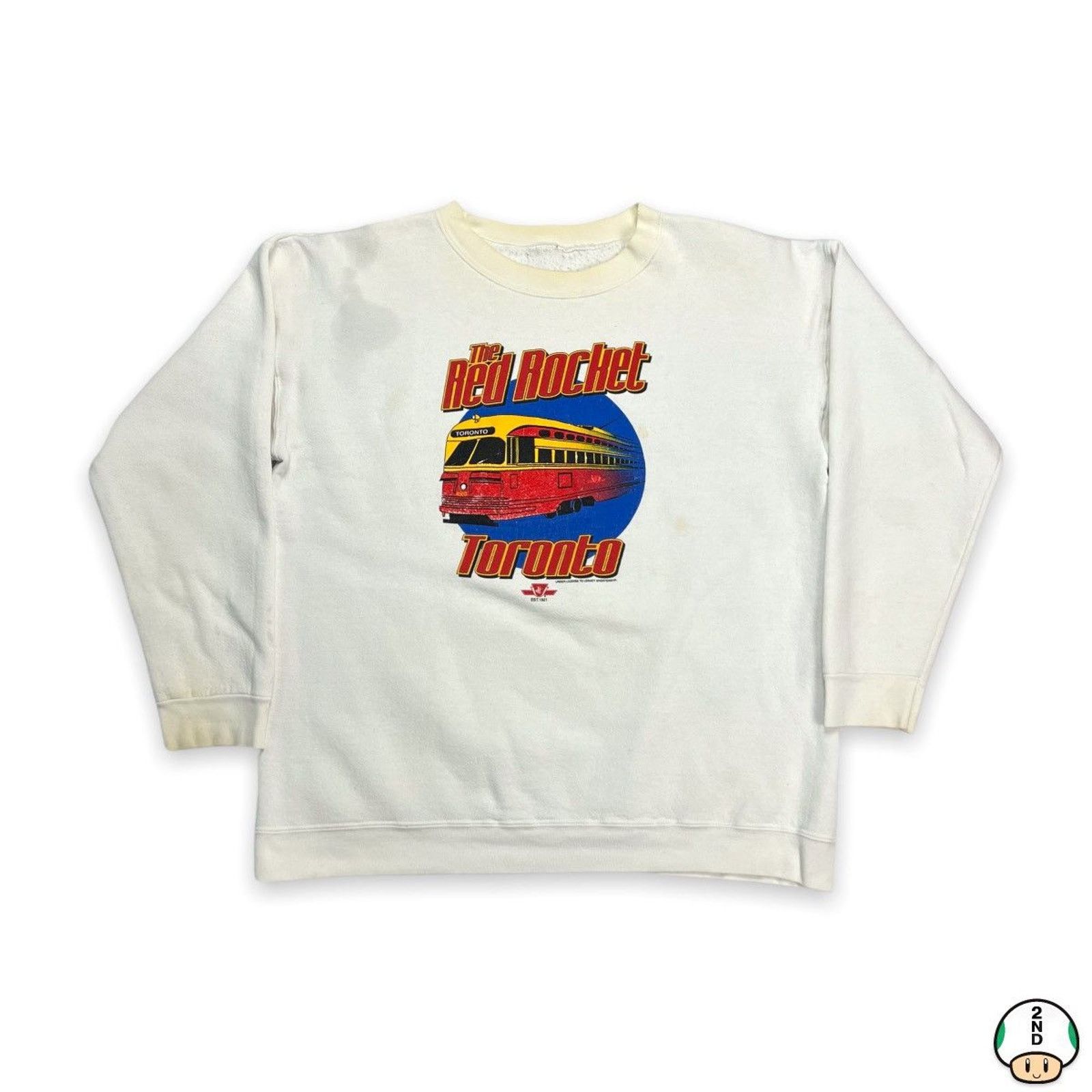 Vintage Vintage 90s Toronto Rocket TTC Sweatshirt Streetcar Pullover Size US L / EU 52-54 / 3 - 1 Thumbnail