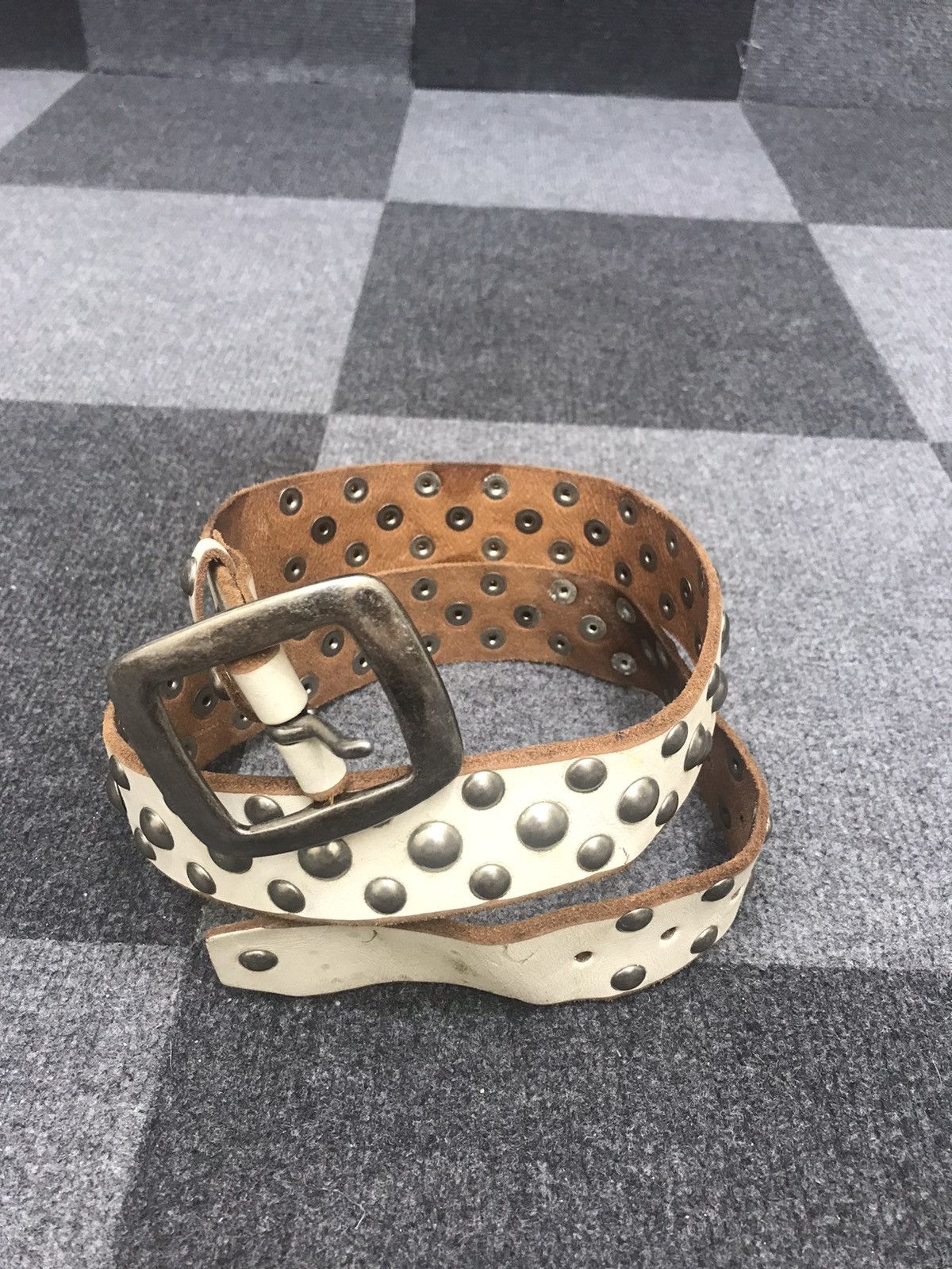 Genuine Leather × Seditionaries Very Rare Genuine Leather Studded Belt Size ONE SIZE - 1 Thumbnail