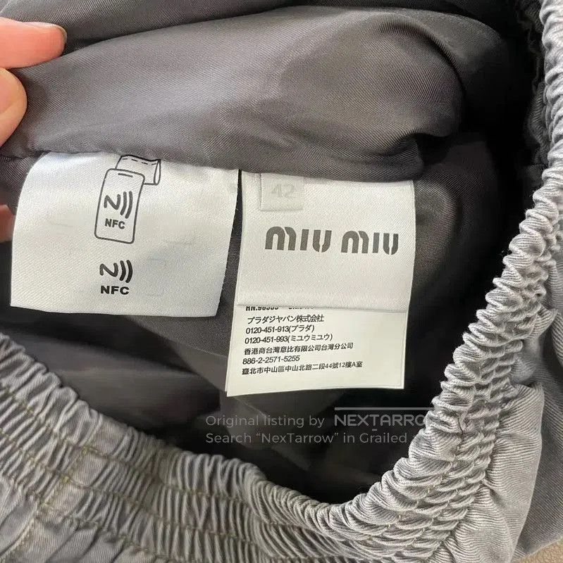 Miu Miu Miu Miu Gray Cotton Women's Jacket Size L . Size L / US 10 / IT 46 - 6 Thumbnail