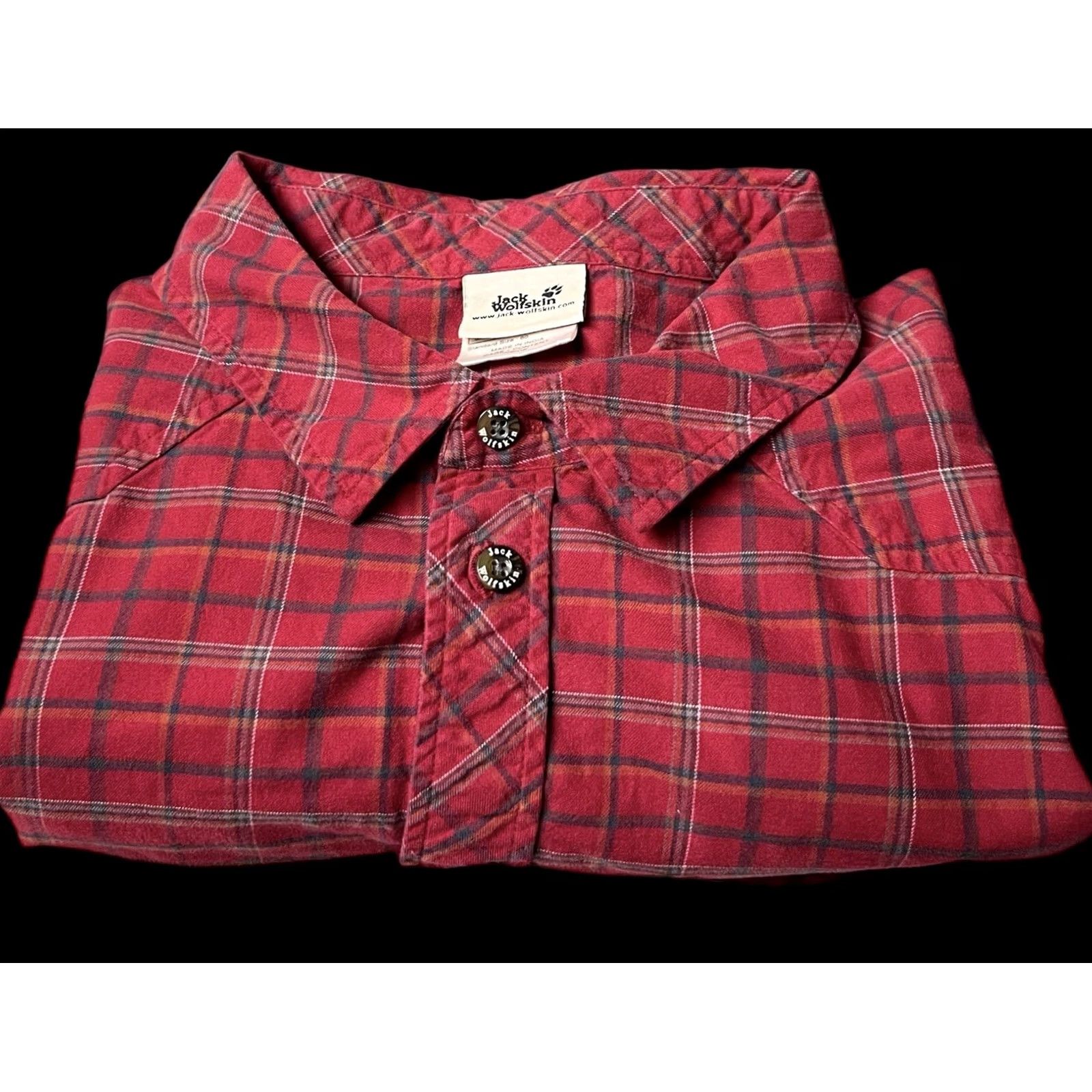 Jack Wolfskin Jack Wolfskin Shirt Men’s 3XL Red Plaid Outdoor Long Sleeve Button Up Size US XXL / EU 58 / 5 - 2 Thumbnail
