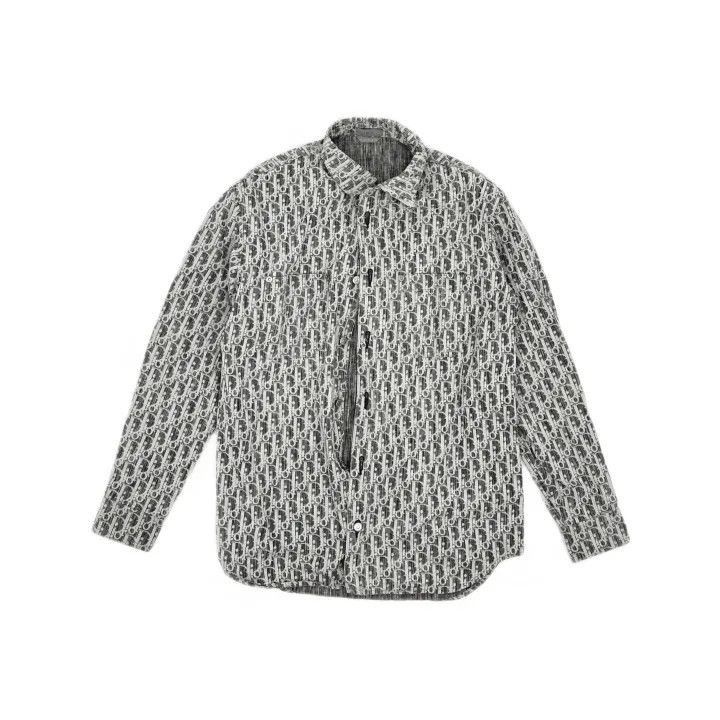 Dior Dior Dior Oblique Print Long Sleeve Denim Shirt 0079-2507 Size US M / EU 48-50 / 2 - 2 Thumbnail