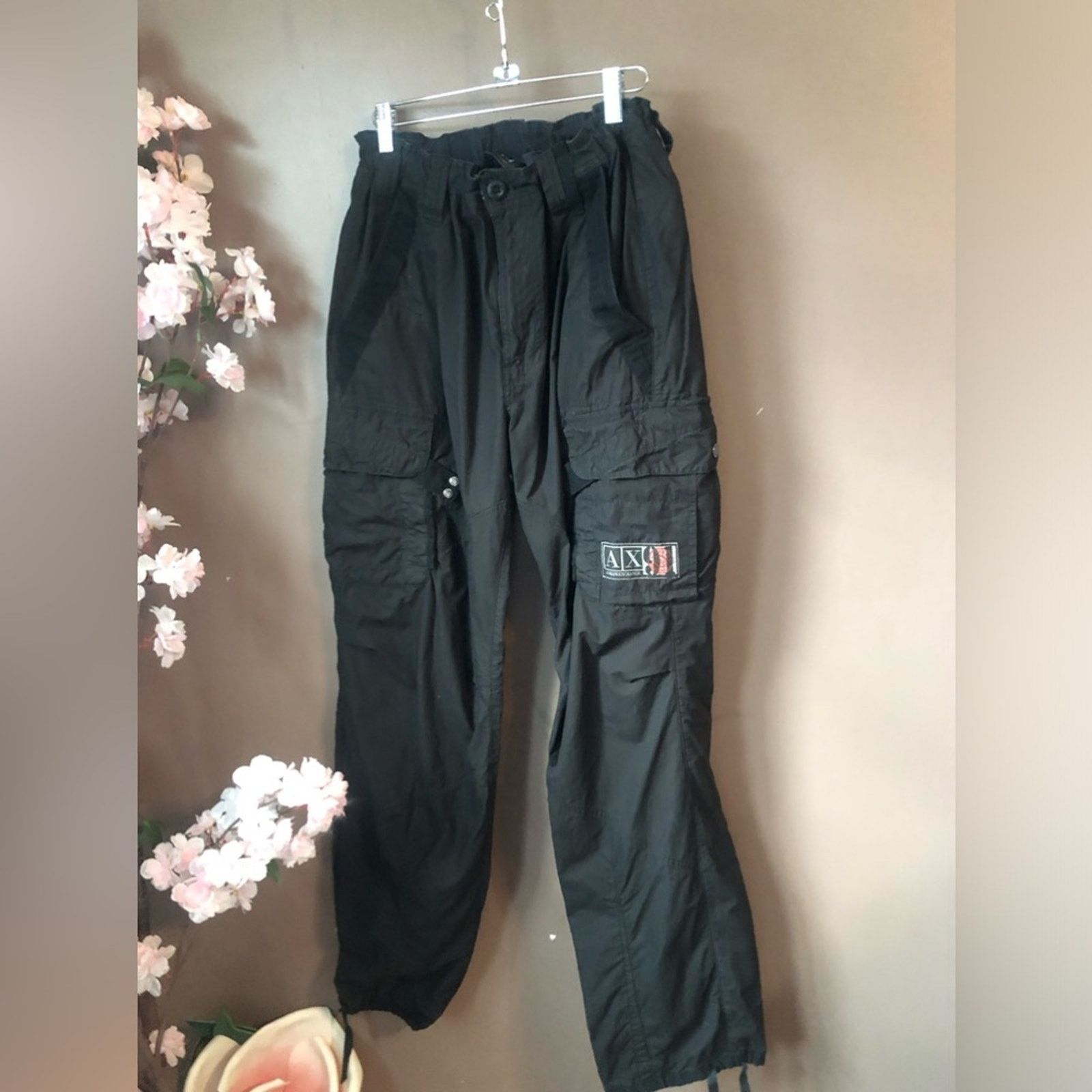 Armani exchange cargo pants 13” cinched waist
