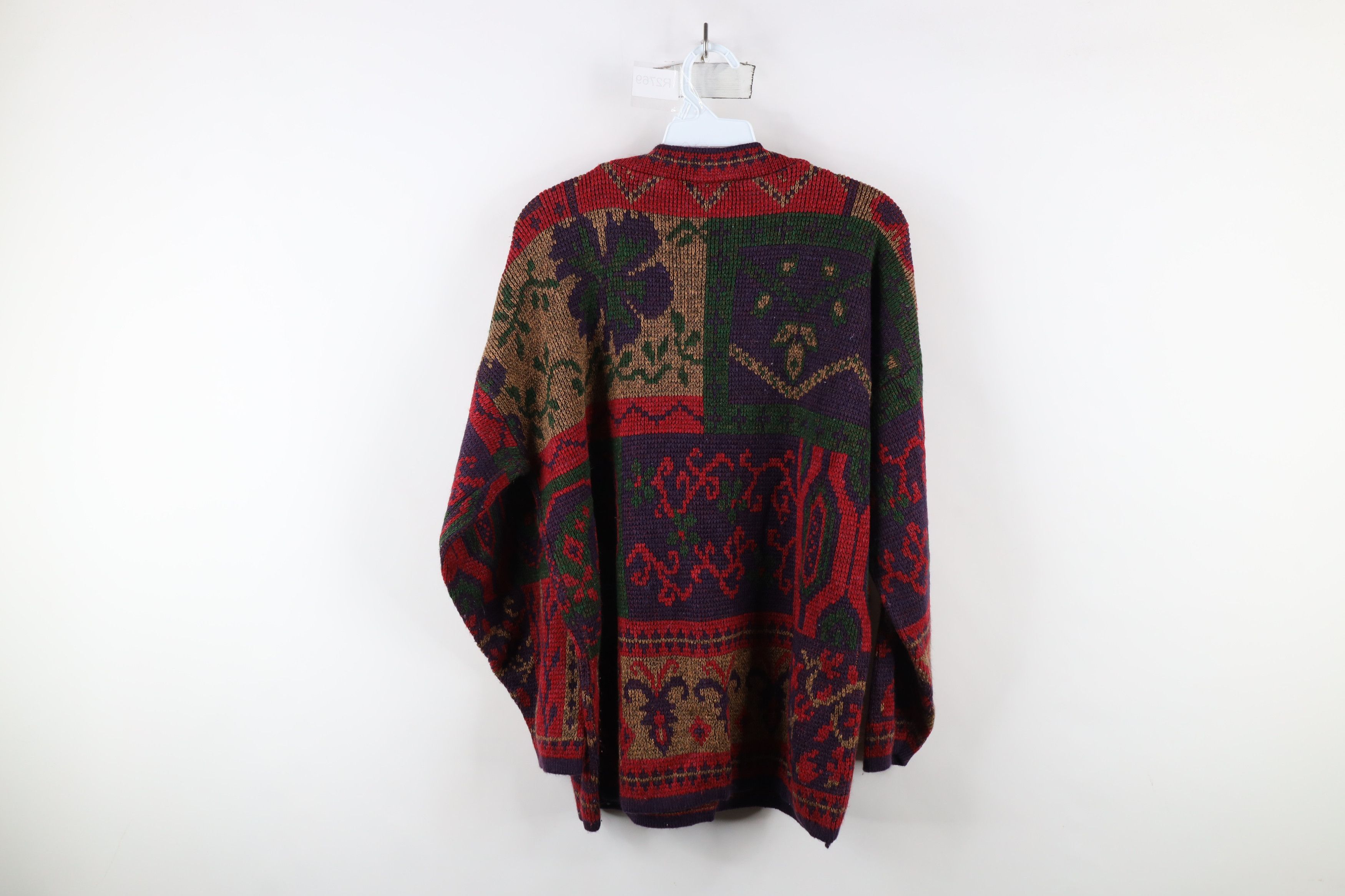 Vintage Vintage 90s Streetwear Paisley Fair Isle Knit Sweater USA Size XL / US 12-14 / IT 48-50 - 10 Thumbnail