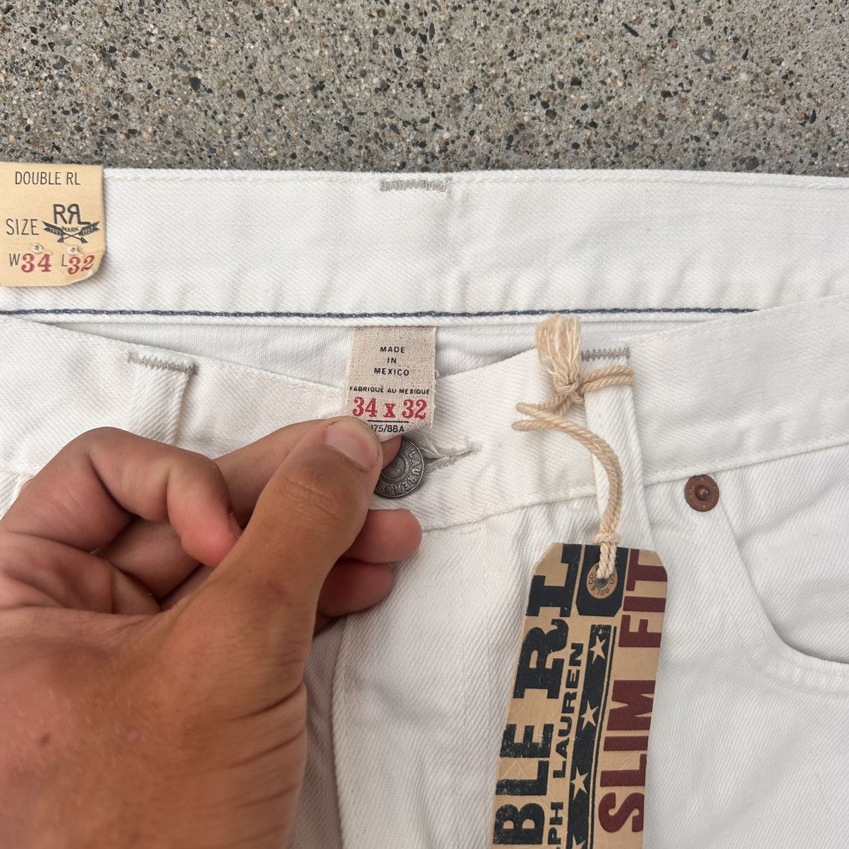 RRL Ralph Lauren RRL Ralph Lauren Brand New White Denim Canvas Pants Size US 34 / EU 50 - 6 Thumbnail