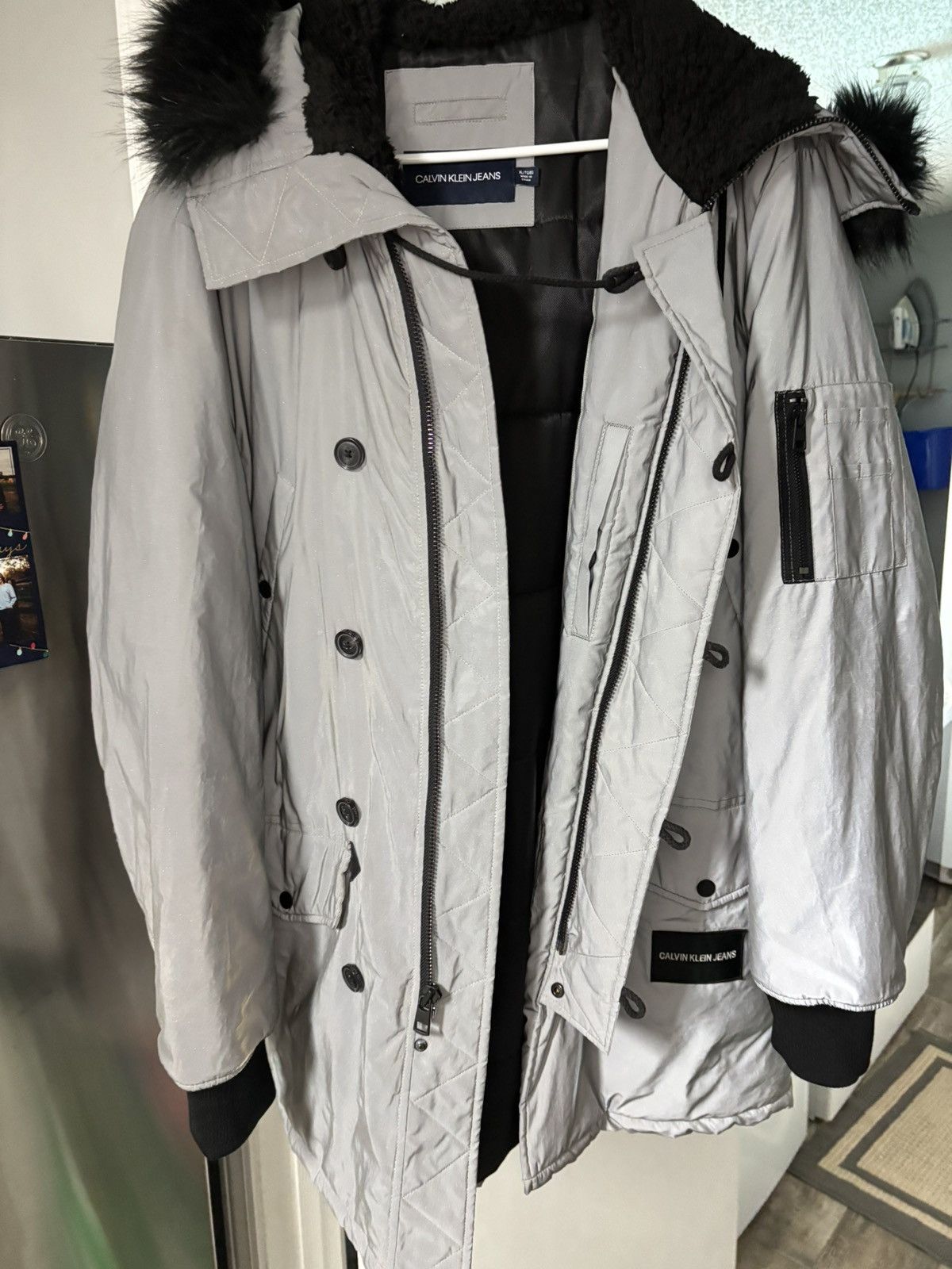 Calvin Klein Reflective Silver Calvin Klein Parka Size US XL / EU 56 / 4 - 8 Thumbnail