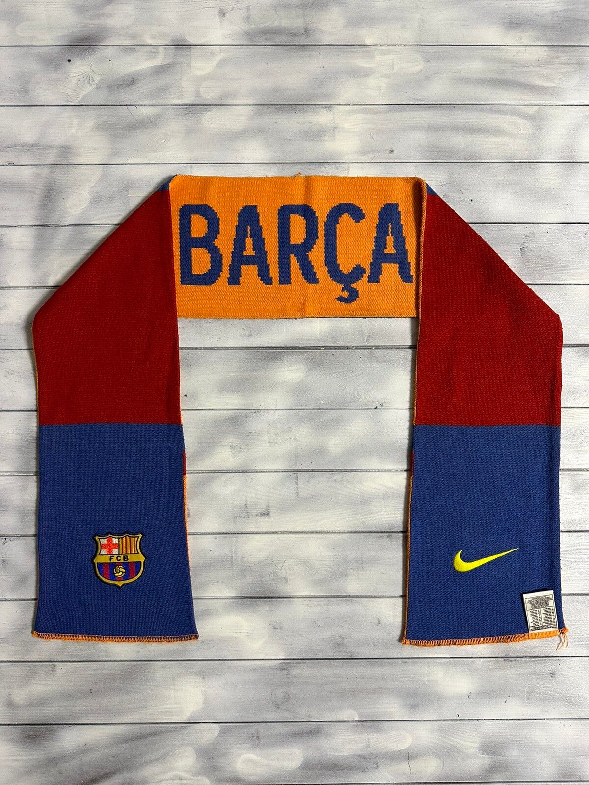 Pre-owned F C Barcelona X Nike Vintage Scarves Nike X Barcelona Soccer Football Y2k In Multicolor