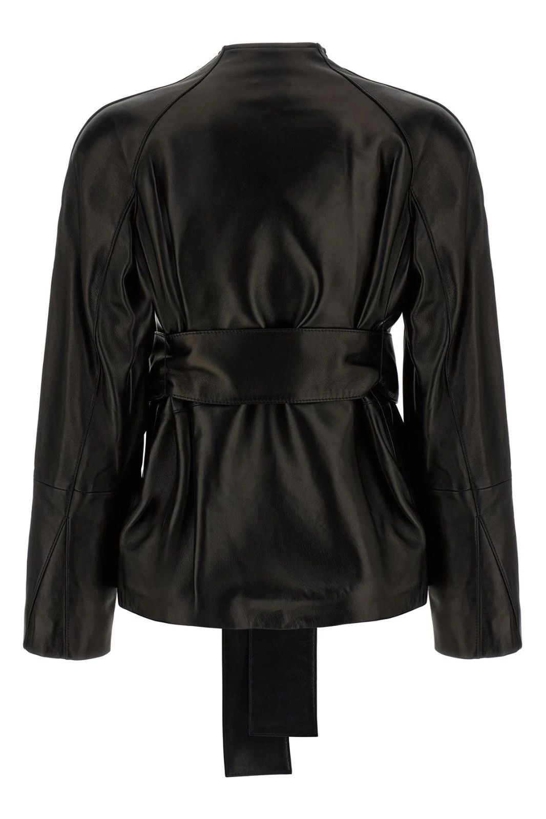 KHAITE KHAITE Edith Black Leather Jacket New/Authentic Size ONE SIZE - 2 Thumbnail