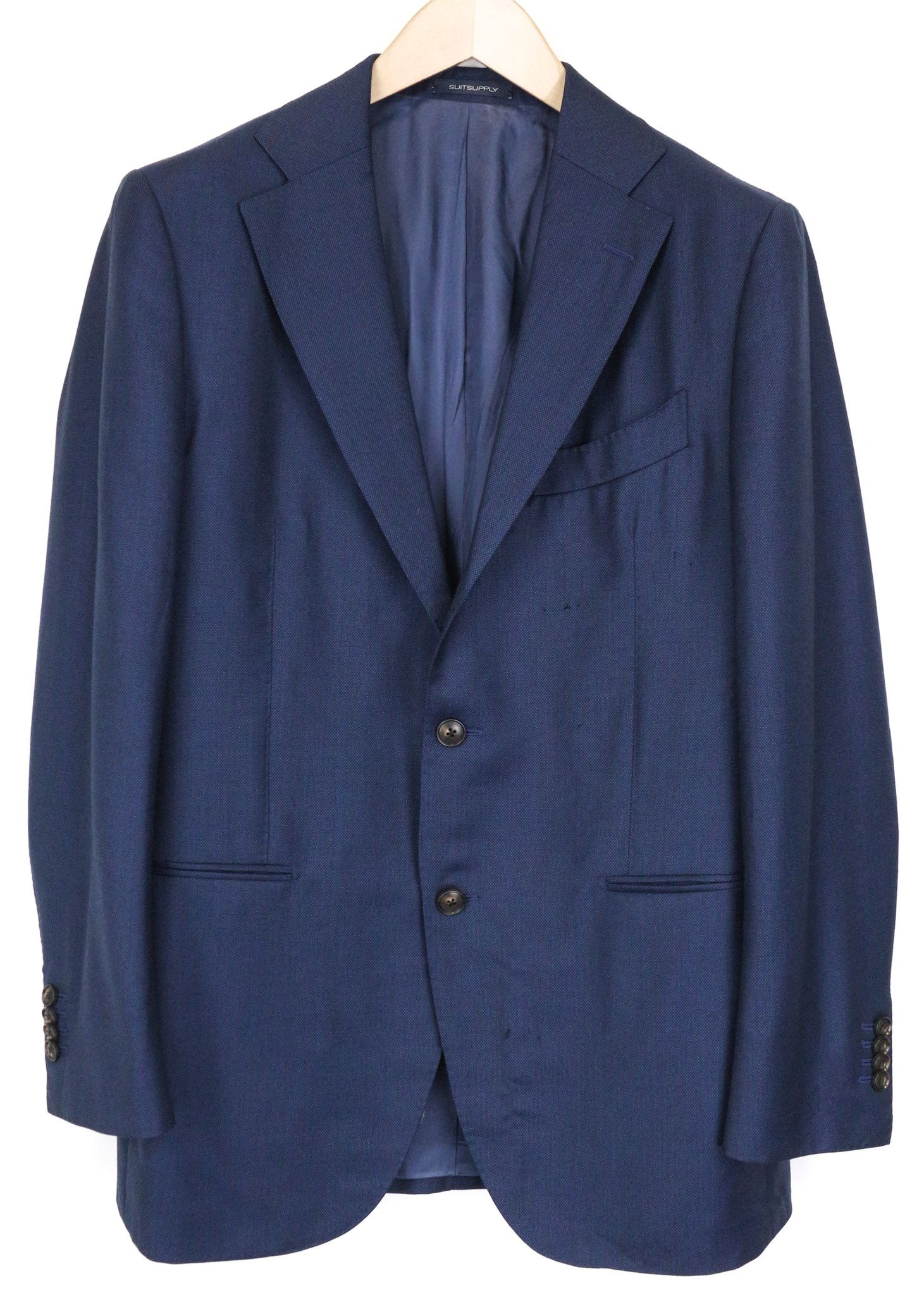 Suitsupply LA SPALLA UK42R Blue Pure Wool 2 Piece Suit 78886 Size 42R - 2 Thumbnail