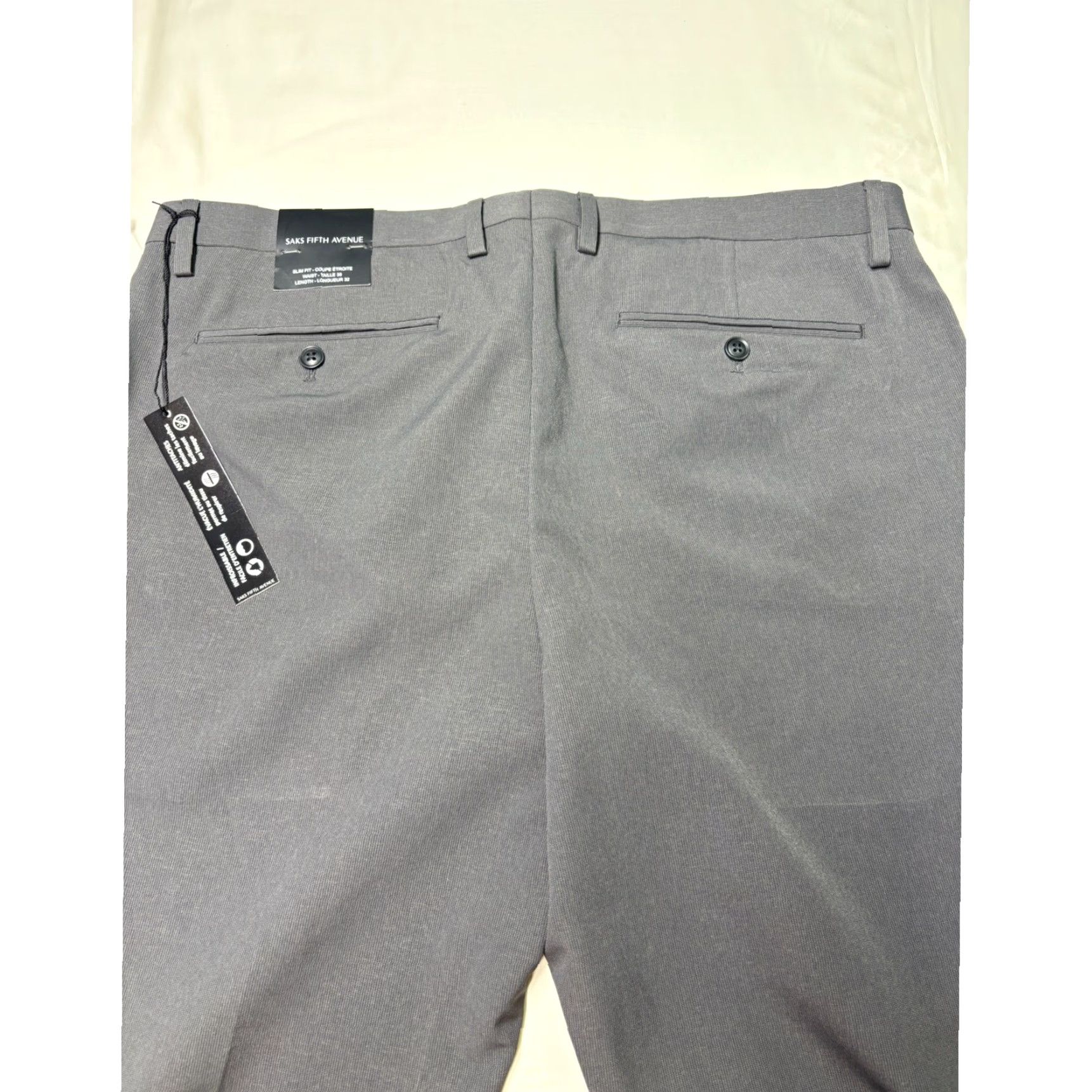 Saks Fifth Avenue Saks Fifth Avenue Mens Gray Dress Pants 36x32 Classic Fit Pants Business Casual Formal Workwear Mens Sportswear Size US 36 / EU 52 - 7 Thumbnail