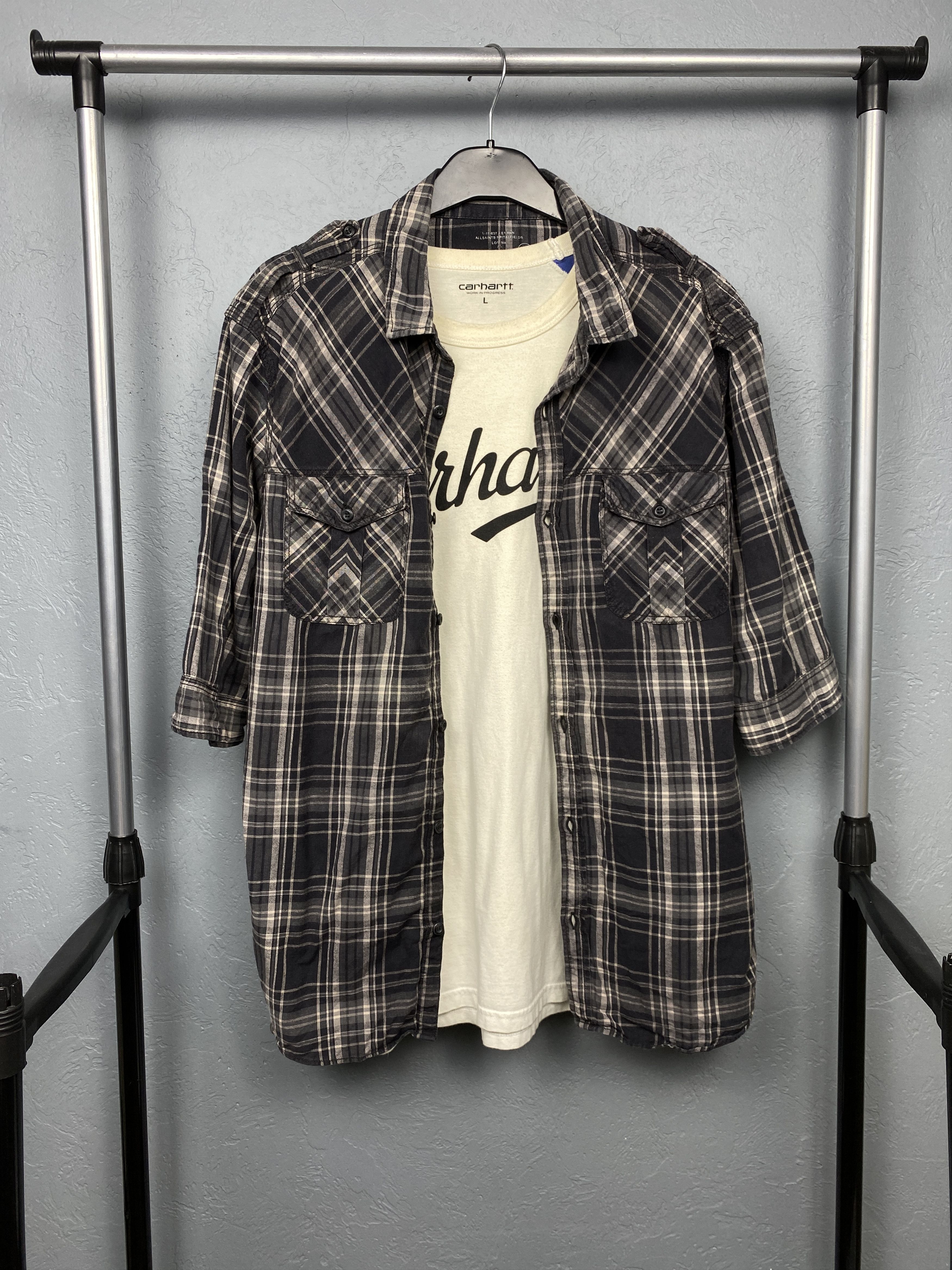 Allsaints Allsaints Vintage Mens Plaid Hawaiian Short Sleeve Shirt Size US XXL / EU 58 / 5 - 1 Thumbnail
