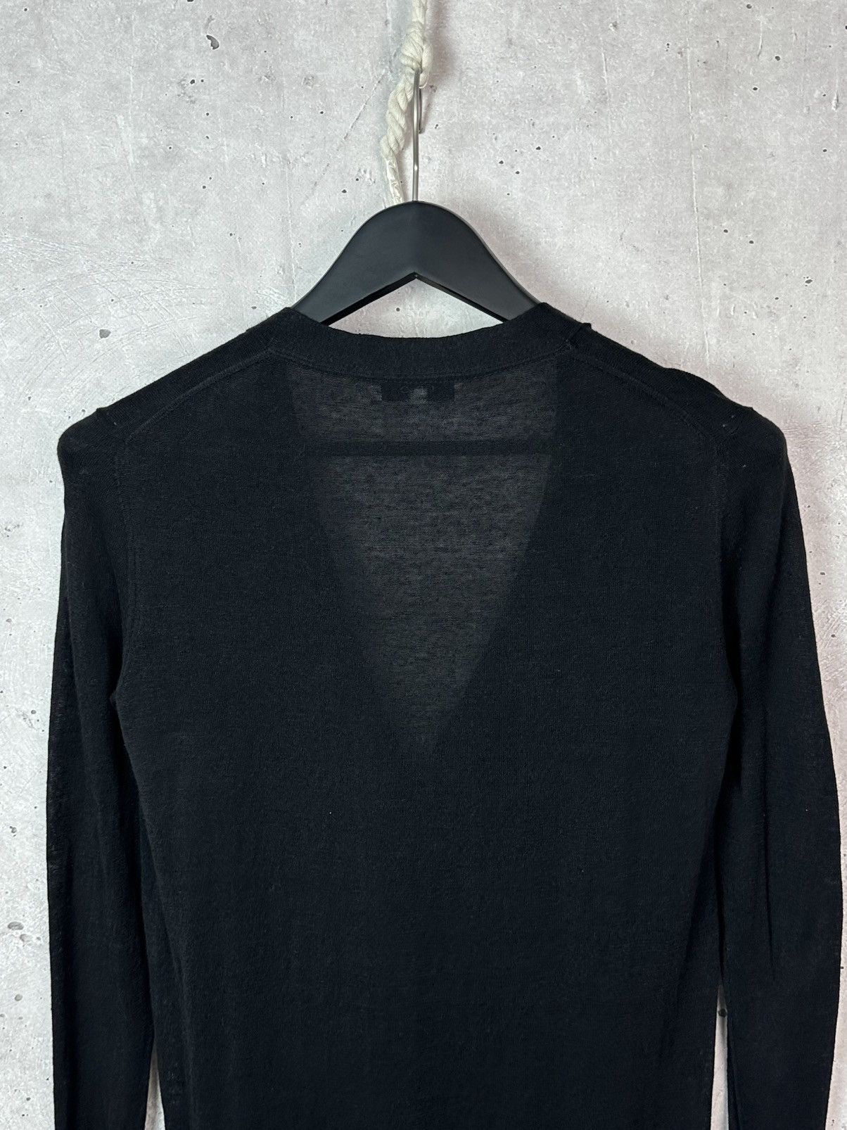 Iro IRO Vanileo Black Linen Knit V-neck Buttons Pockets Dress Size S / US 4 / IT 40 - 8 Thumbnail