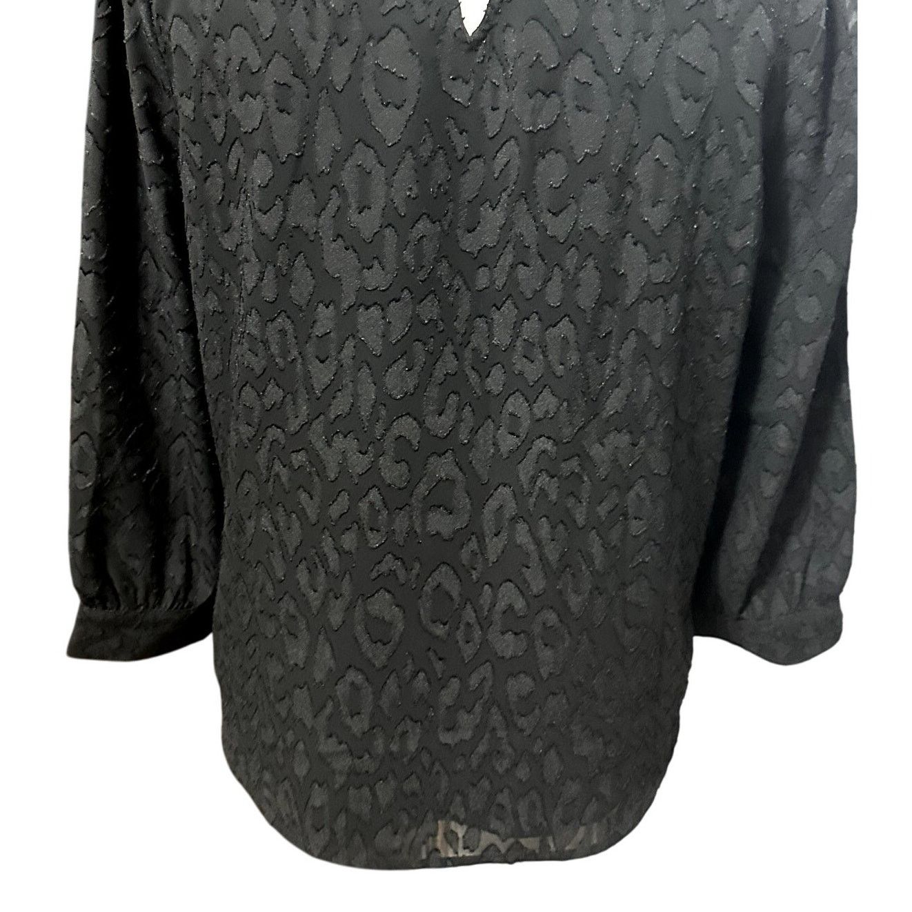 Other Draper James Sheer Blouse Leopard Black Women's 2 Size XS / US 0-2 / IT 36-38 - 6 Thumbnail